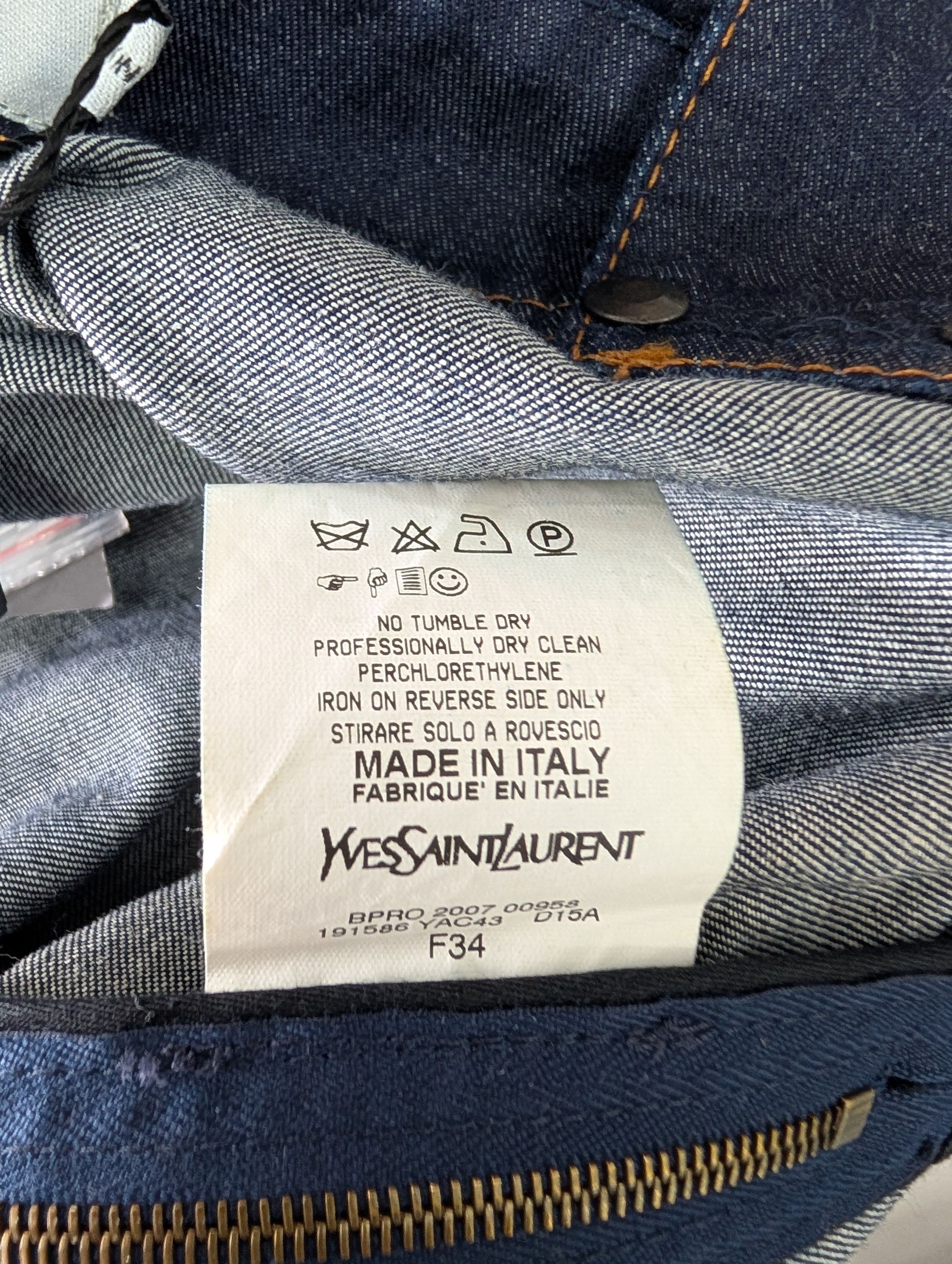Yves Saint Laurent Yves Saint Laurent Blue Denim Vest With YSL Logo Tab Size XS / US 0-2 / IT 36-38 - 8 Thumbnail