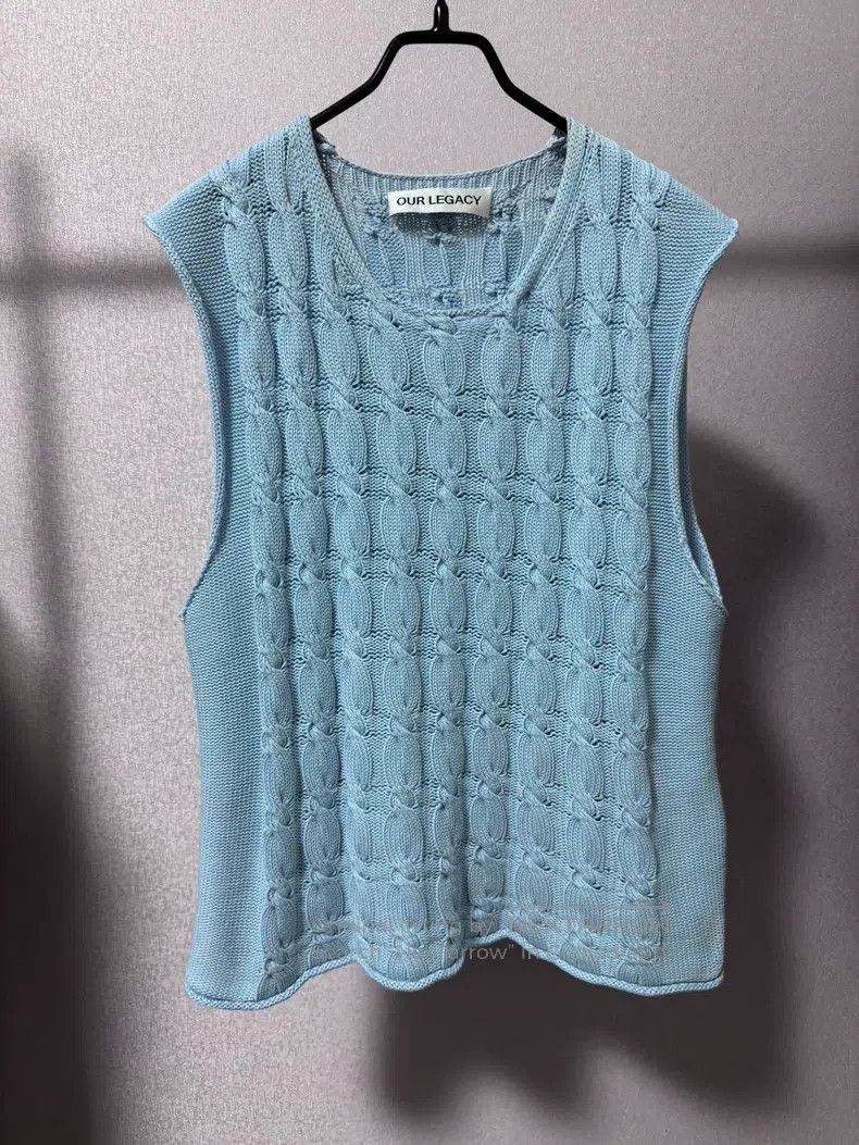 Our Legacy Blue Vintage Knit Sleeveless Round Neck Vest