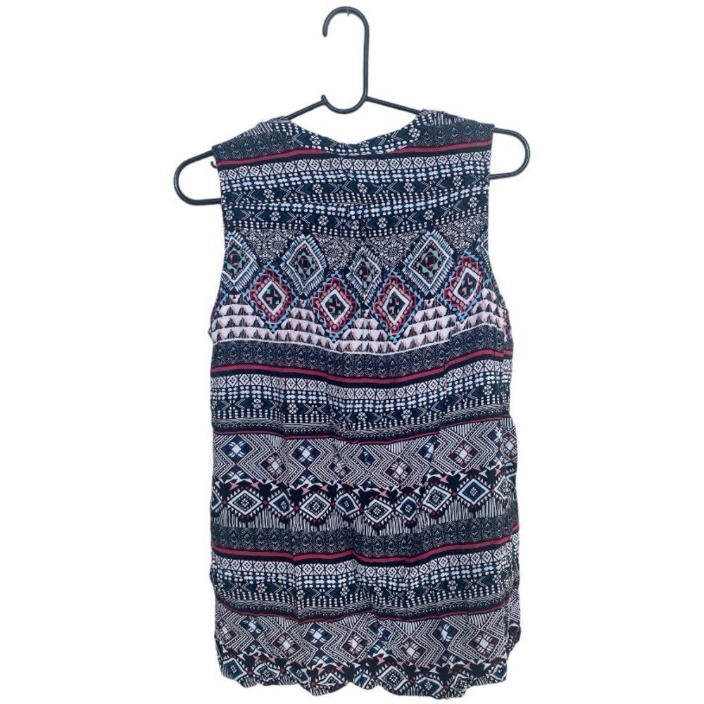 Other Dalia Collection Sleeveless Boho Geometric Print Blouse – Si Size M / US 6-8 / IT 42-44 - 2 Thumbnail