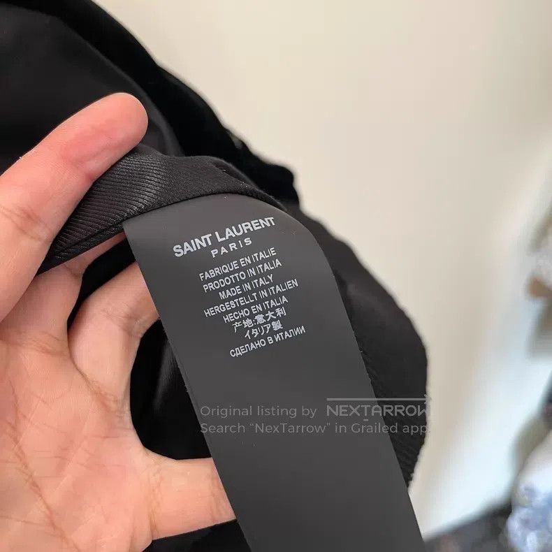 Saint Laurent Paris Saint Laurent Paris Starry Velvet Stud Baseball Jacket i Size XS / US 0-2 / IT 36-38 - 6 Thumbnail