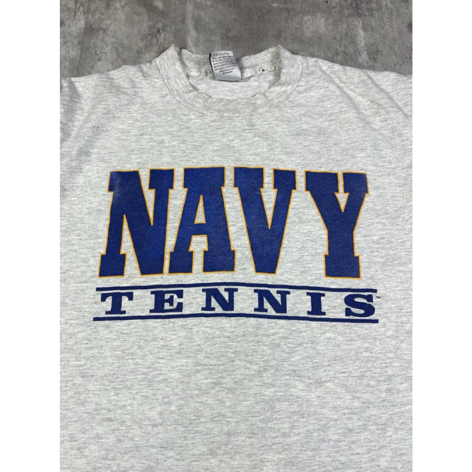 Vintage VINTAGE 90s ALPZ US Navy T Shirt Blue M Men Short Sleeve Crew Neck Graphic Print Stitch Boy Size US M / EU 48-50 / 2 - 2 Thumbnail