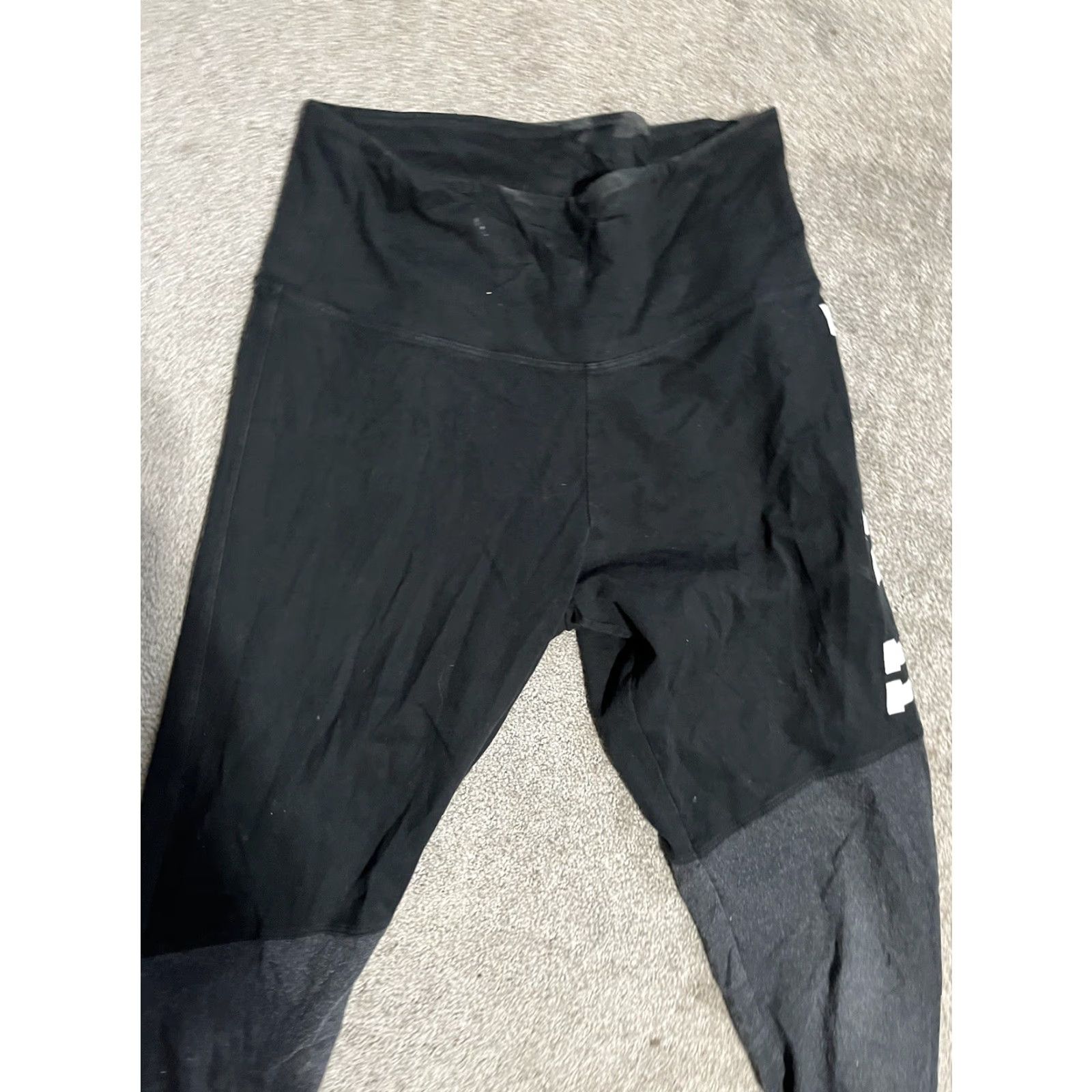 Victoria's Secret Victoria's Secret Pink Leggings Womens M Black Gray Colorblock Yoga Band Size 32" / US 10 / IT 46 - 4 Thumbnail