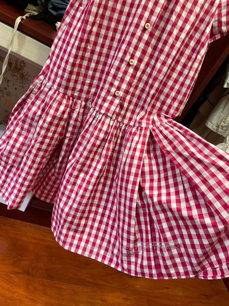 Valentino Valentino Red plaid short-sleeved dress Size M / US 6-8 / IT 42-44 - 5 Thumbnail