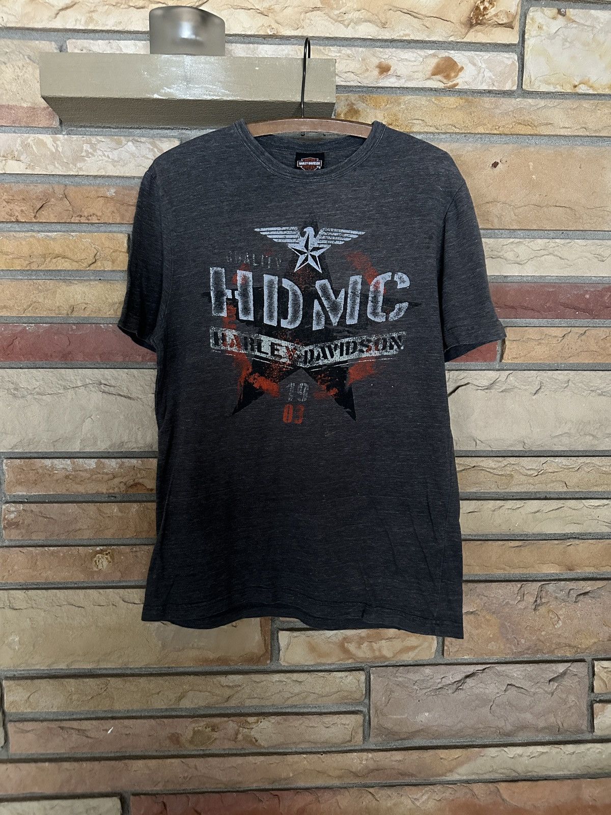 Harley Davidson Vintage Y2K Harley Davidson USMC Graphic Tee Size US M / EU 48-50 / 2 - 1 Thumbnail