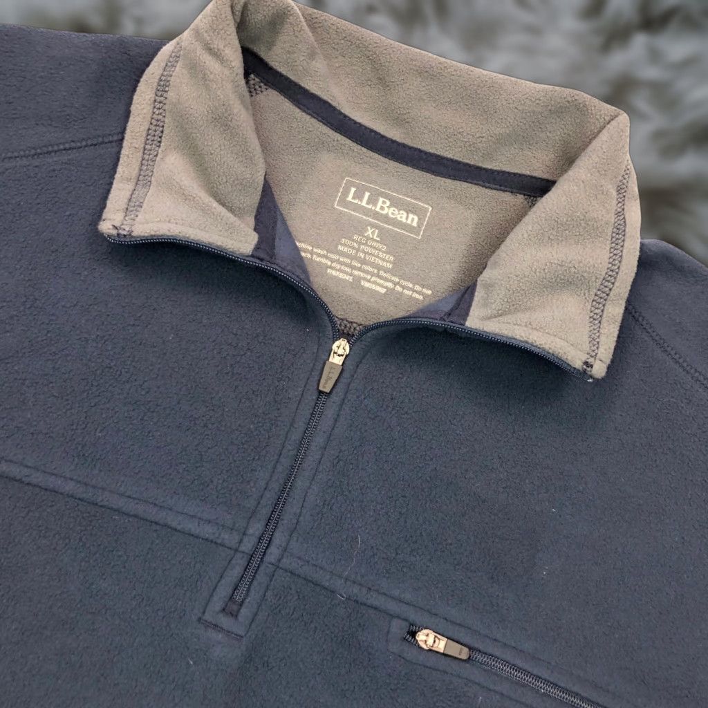 Vintage LL Bean Men's Performance Jacket 1/4 Zip Blue XL Size US XL / EU 56 / 4 - 1 Thumbnail