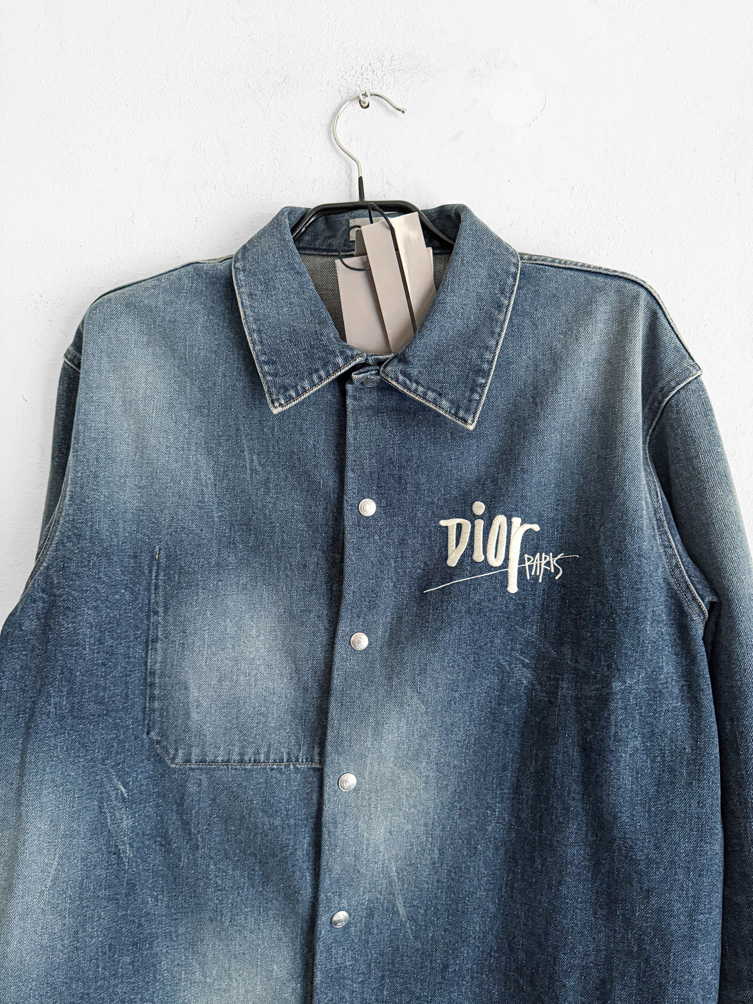 Dior × Stussy Embroidered Skull Bee Denim Jacket Size US M / EU 48-50 / 2 - 5 Thumbnail