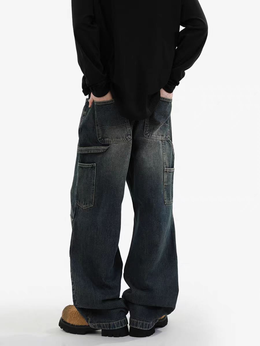 Japanese Brand × Jean Casual workwear high street baggy washed jeans Size US 30 / EU 46 - 4 Thumbnail