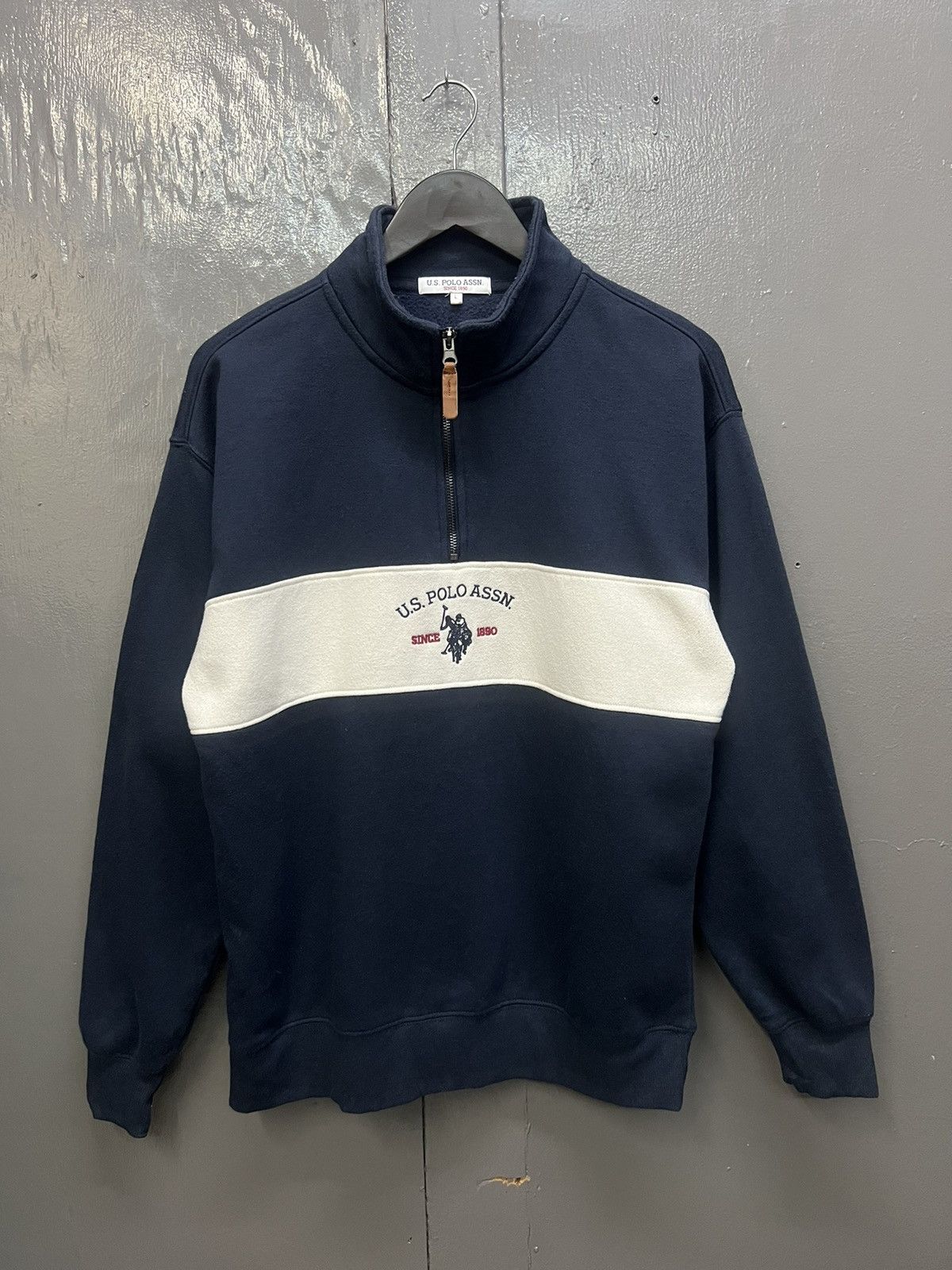 U.S. Polo Assn. US Polo ASSN Half Zipper Sweatshirt Size US L / EU 52-54 / 3 - 1 Thumbnail