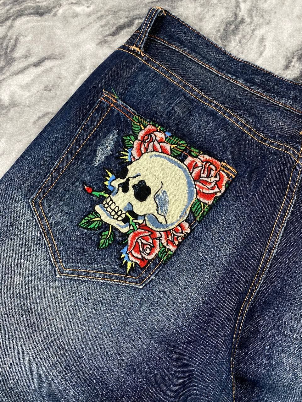 Ed Hardy Vintage Ed Hardy by Christian Audigier Denim Jeans Big Logo Size US 38 / EU 54 - 4 Thumbnail