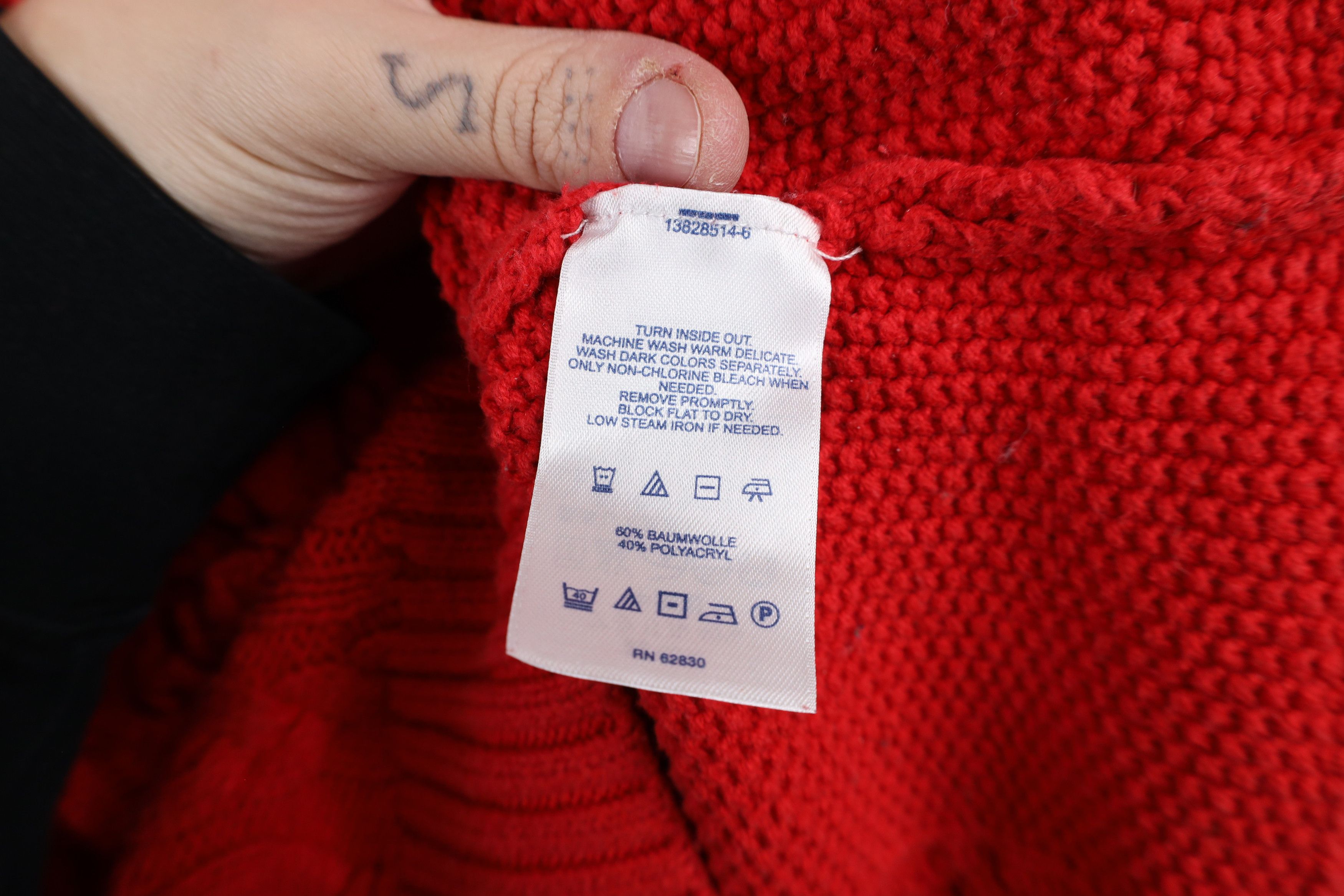 Lands' End × Vintage Vintage Lands End Fisherman Cable Knit Turtleneck Sweater Size XL / US 12-14 / IT 48-50 - 6 Thumbnail