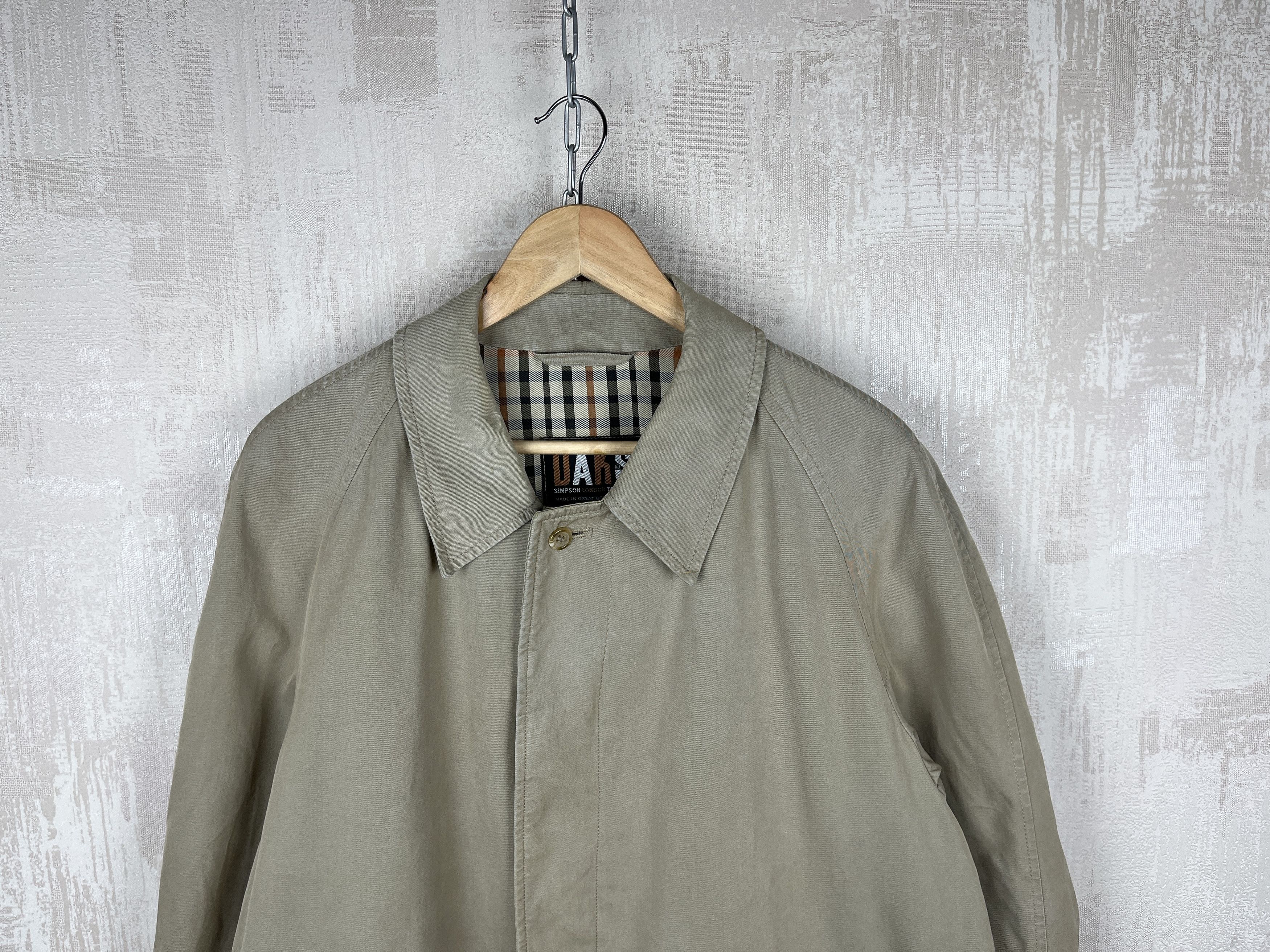 DAKS Vintage Daks London Check Lining Trench Coat Jacket Size US M / EU 48-50 / 2 - 3 Thumbnail