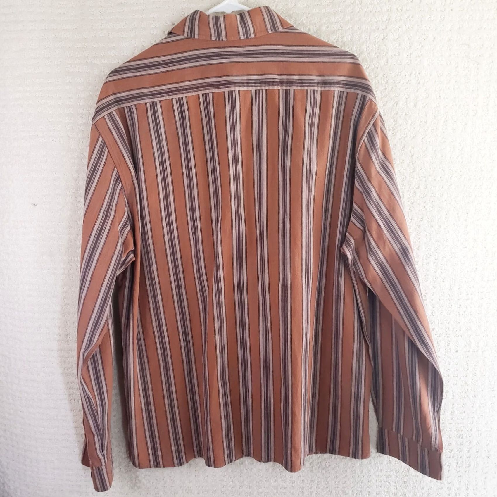 The Territory Ahead Territory Ahead Shirt Men's LT Brown Stripe 1/2 Button Pullover LS Western Look Size US L / EU 52-54 / 3 - 6 Thumbnail