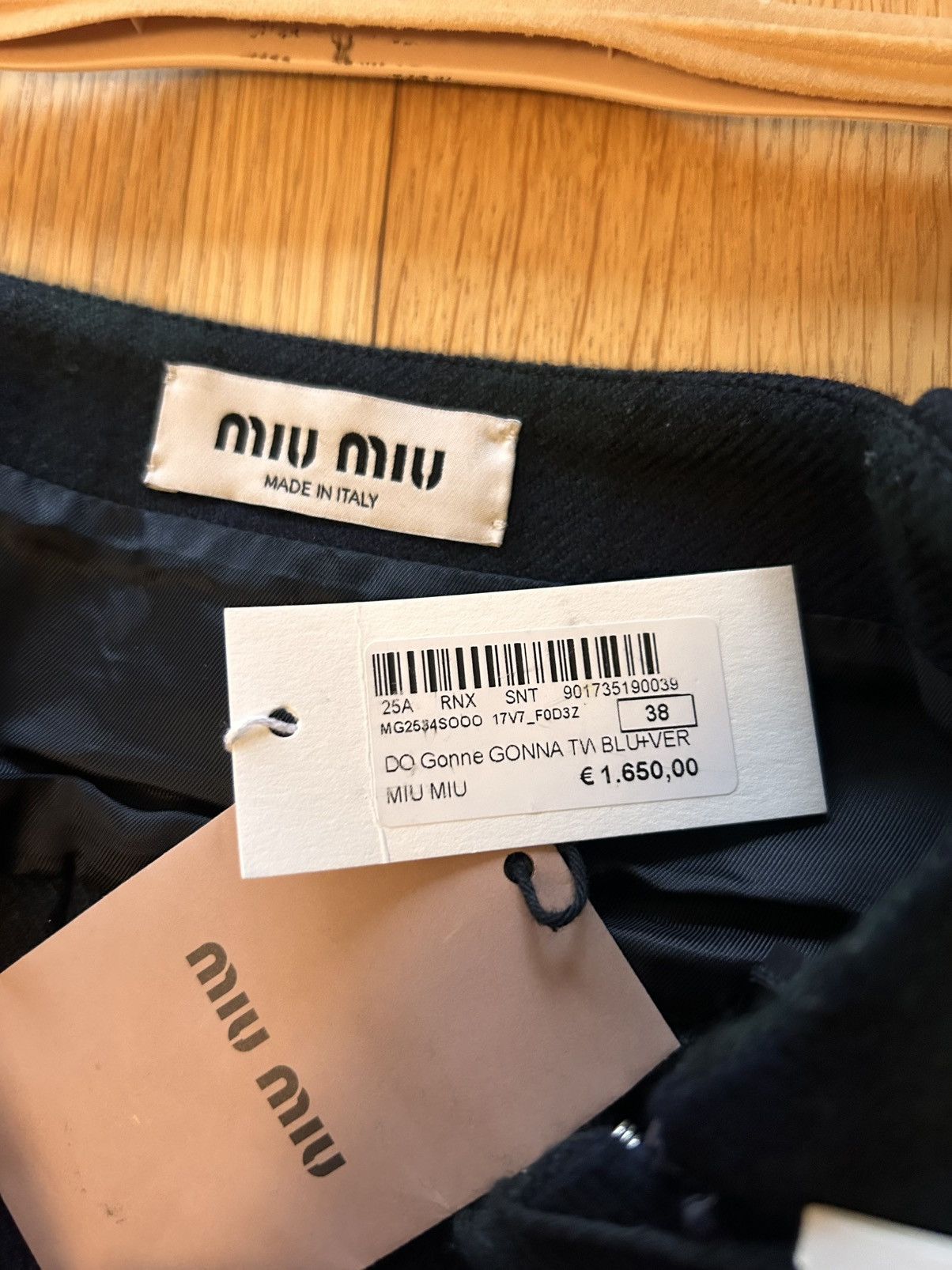 Miu Miu Miu Miu Check Virgin Wool Logo Skirt Size 26" / US 2 / IT 38 - 12 Thumbnail