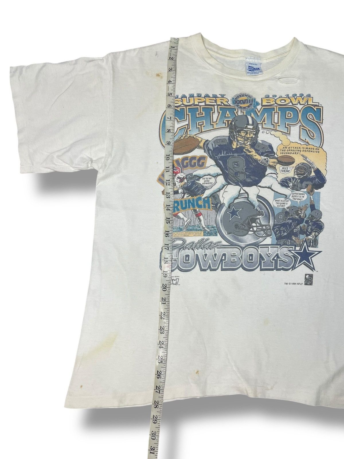 NFL × Salem Sportswear × Vintage Vintage Dallas Cowboys Comic Shirt Size US L / EU 52-54 / 3 - 6 Thumbnail