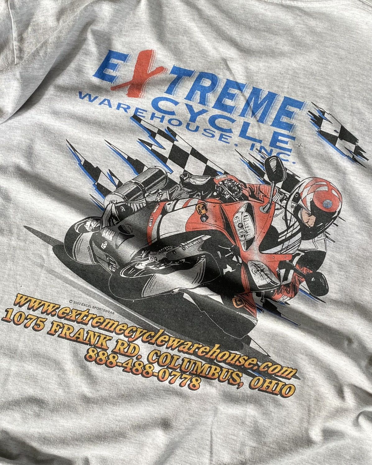 Jerzees × Vintage Tshirt Vintage Extrem Cycle Warehouse Ohio 2002 Colombus Vtg Size US XL / EU 56 / 4 - 5 Thumbnail