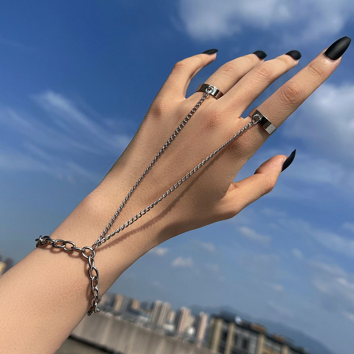 Jewelry Retro Bracelet Y2K Punk Chain Gotch Bracelets Chains Size ONE SIZE - 2 Thumbnail