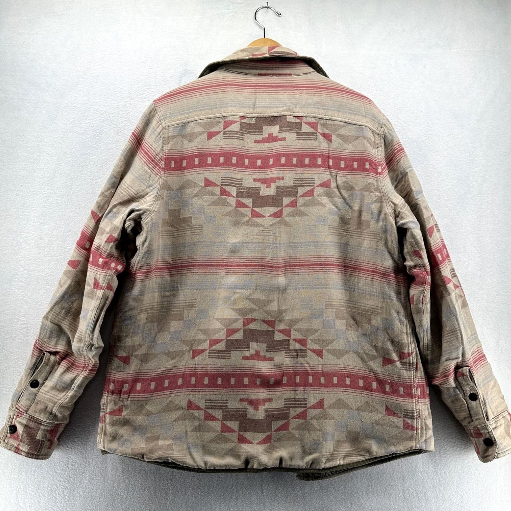 Faherty Faherty Quilted Jacket Mens XL Beige Reversible Southwestern Geometric Wool? No Wool? Size US XL / EU 56 / 4 - 6 Thumbnail