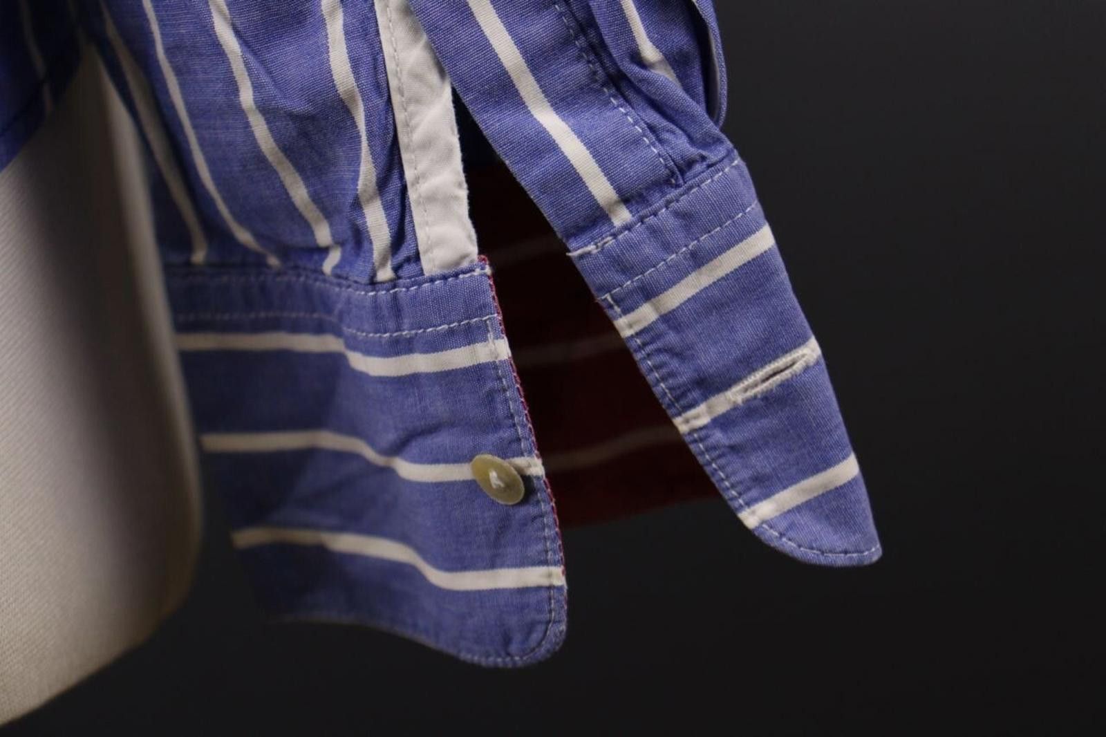La Martina La Martina Blue Stripe Long Sleeve Blouse Shirt Size 4 Size S / US 4 / IT 40 - 9 Thumbnail