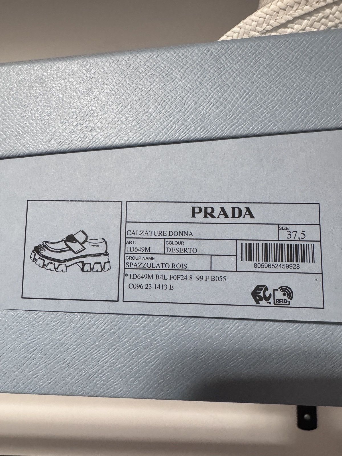 Prada Monolith Leather Platform Loafers color deserto Size US 7.5 / IT 37.5 - 4 Thumbnail