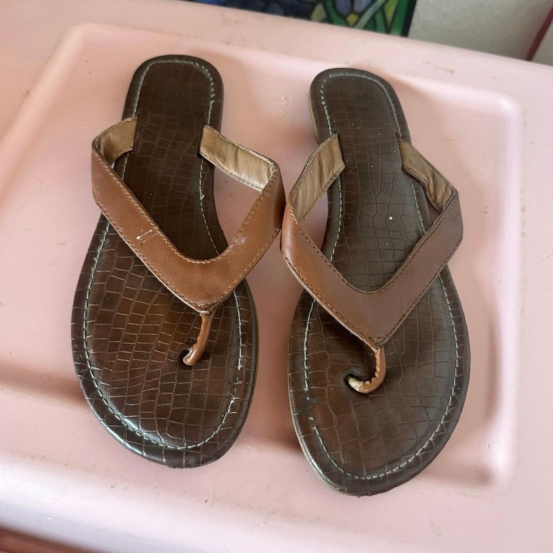 Other no brand brown sandals shoes Size US 8.5 / IT 38.5 - 1 Thumbnail
