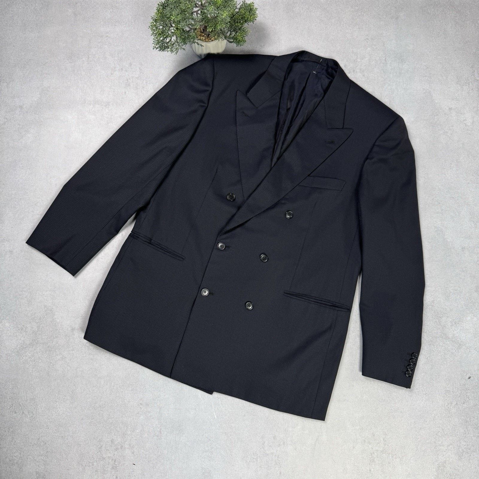 Brioni Brioni Wool Blazer Double Breasted Striped Italy Size 54/44 Size 44R - 1 Thumbnail