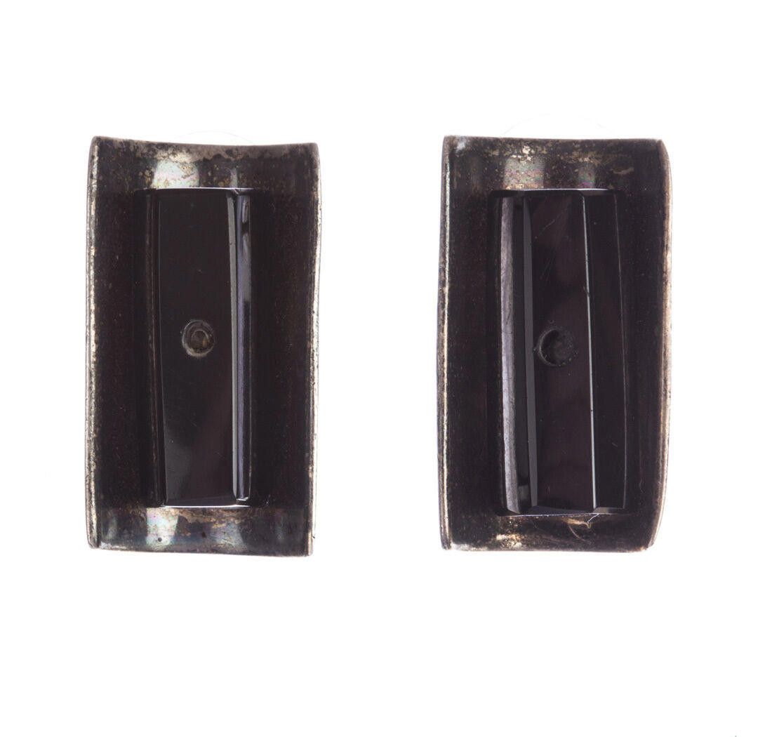 Handmade Sterling Silver Mexican Black Onyx Earrings Size ONE SIZE - 1 Thumbnail