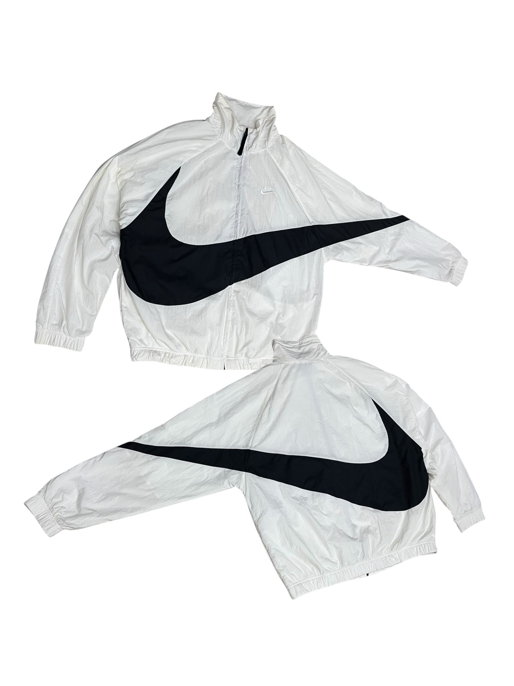 Nike Ultra Rare Vintage Nike Big Swoosh Black Tag Y2K Windbreaker Size US L / EU 52-54 / 3 - 1 Thumbnail