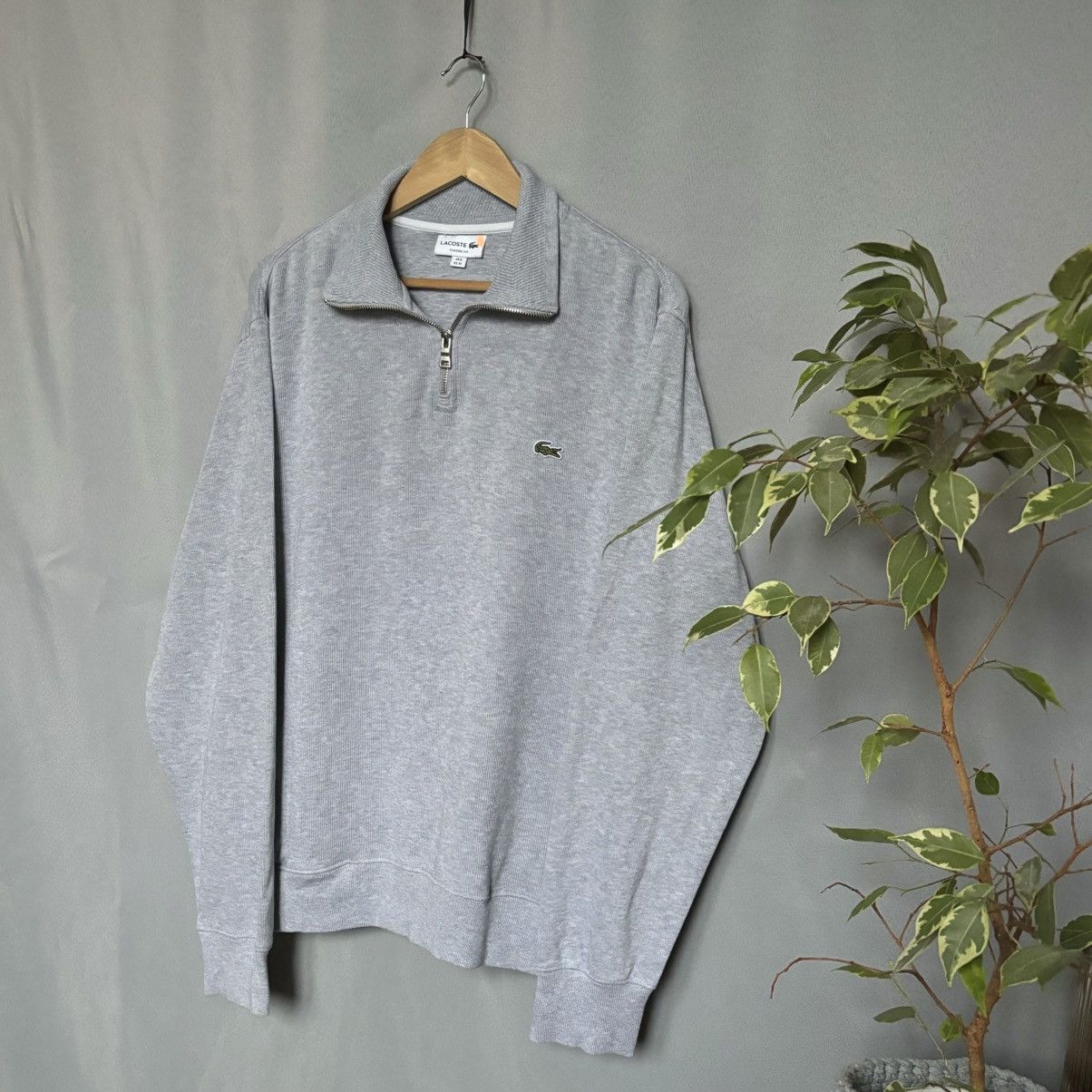 Lacoste Lacoste zip 1/3 sweatshirt basic classic fit grey xl Size US XL / EU 56 / 4 - 1 Thumbnail