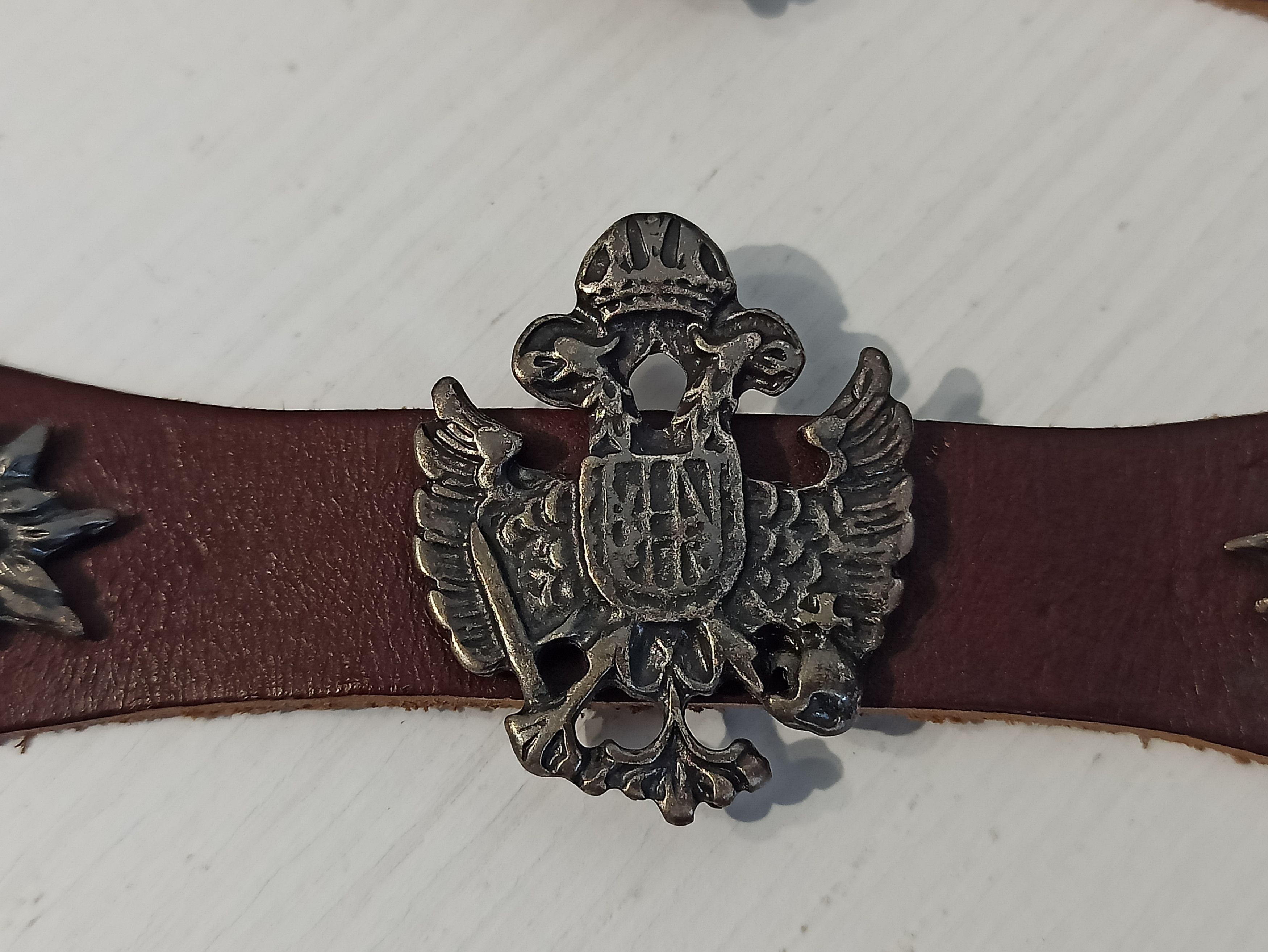 Other Austro Hungarian Leather Overlay Imperial Eagle Edelweiss Size ONE SIZE - 2 Thumbnail