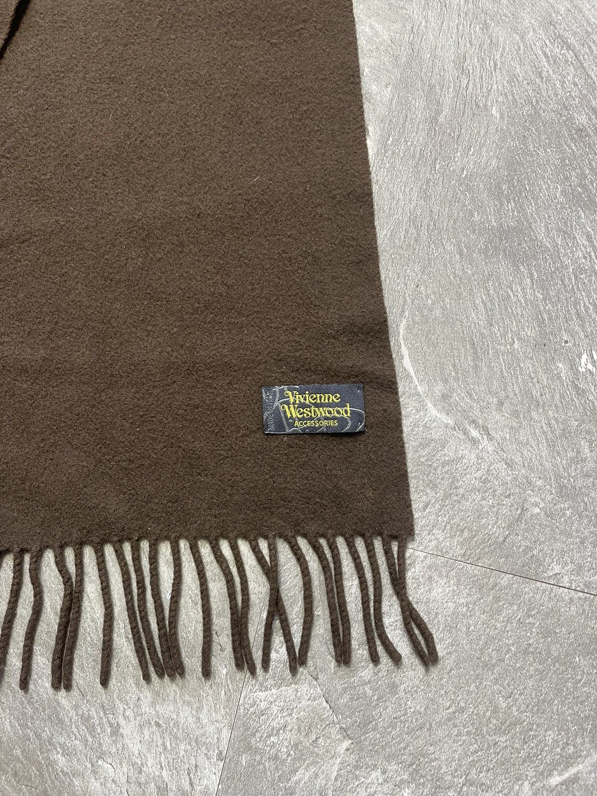Vivienne Westwood Vivienne Westwood 100% Lambwool Brown Scarf Luxury Y2K Size ONE SIZE - 4 Thumbnail