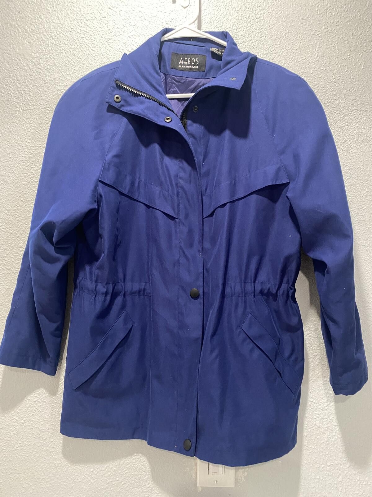Aeropostale Aeros Blue Lightweight Jacket with Adjustable Waist Size M / US 6-8 / IT 42-44 - 1 Thumbnail