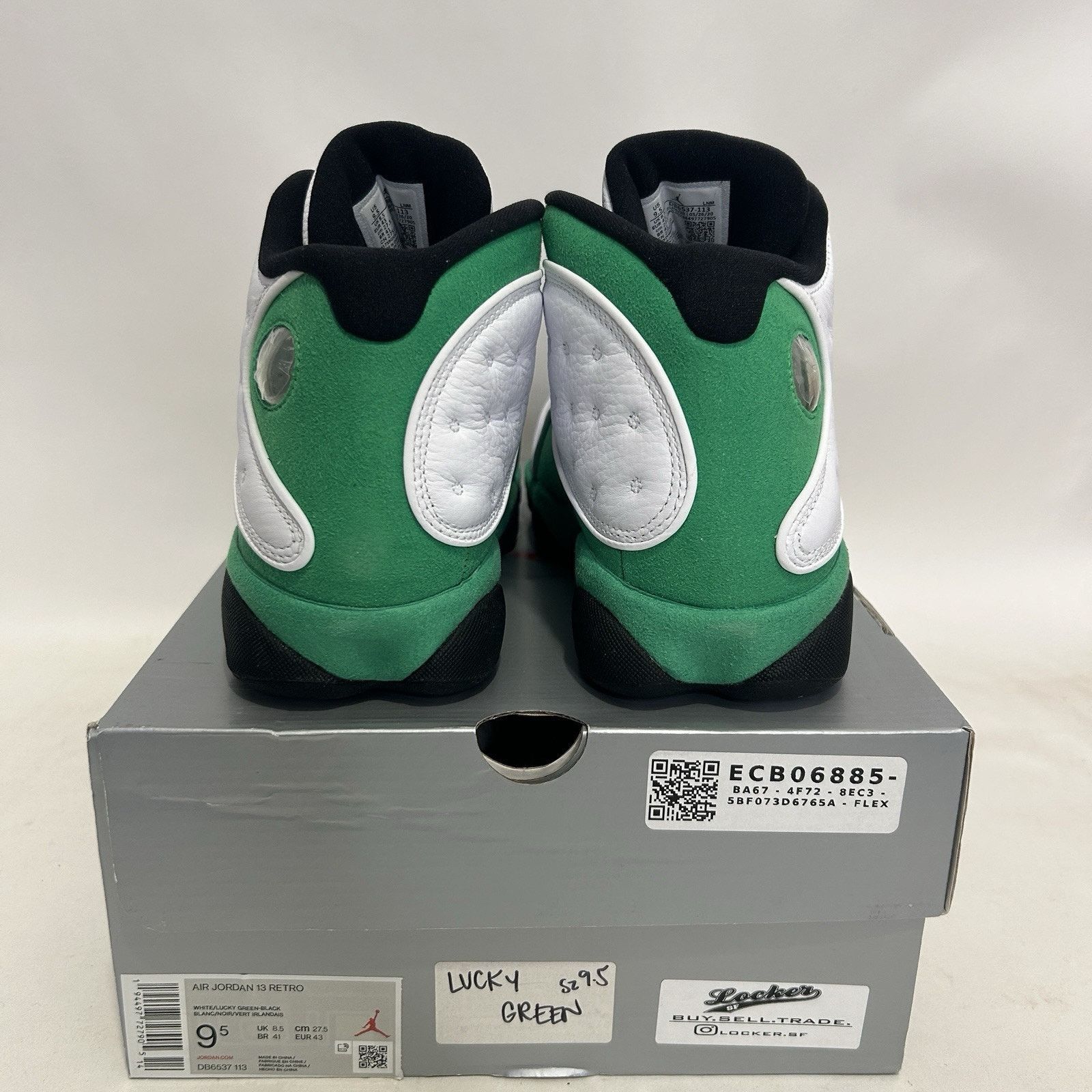 Jordan Brand Nike Air Jordan 13 Retro "White Lucky Green" 2020 Size US 9.5 / EU 42-43 - 4 Thumbnail