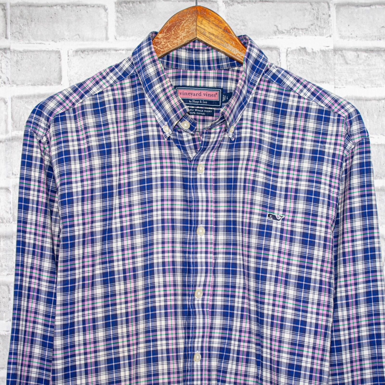 Vineyard Vines Vineyard Vines Slim Fit Button Down Whale Shirt Blue Purple Size US L / EU 52-54 / 3 - 4 Thumbnail