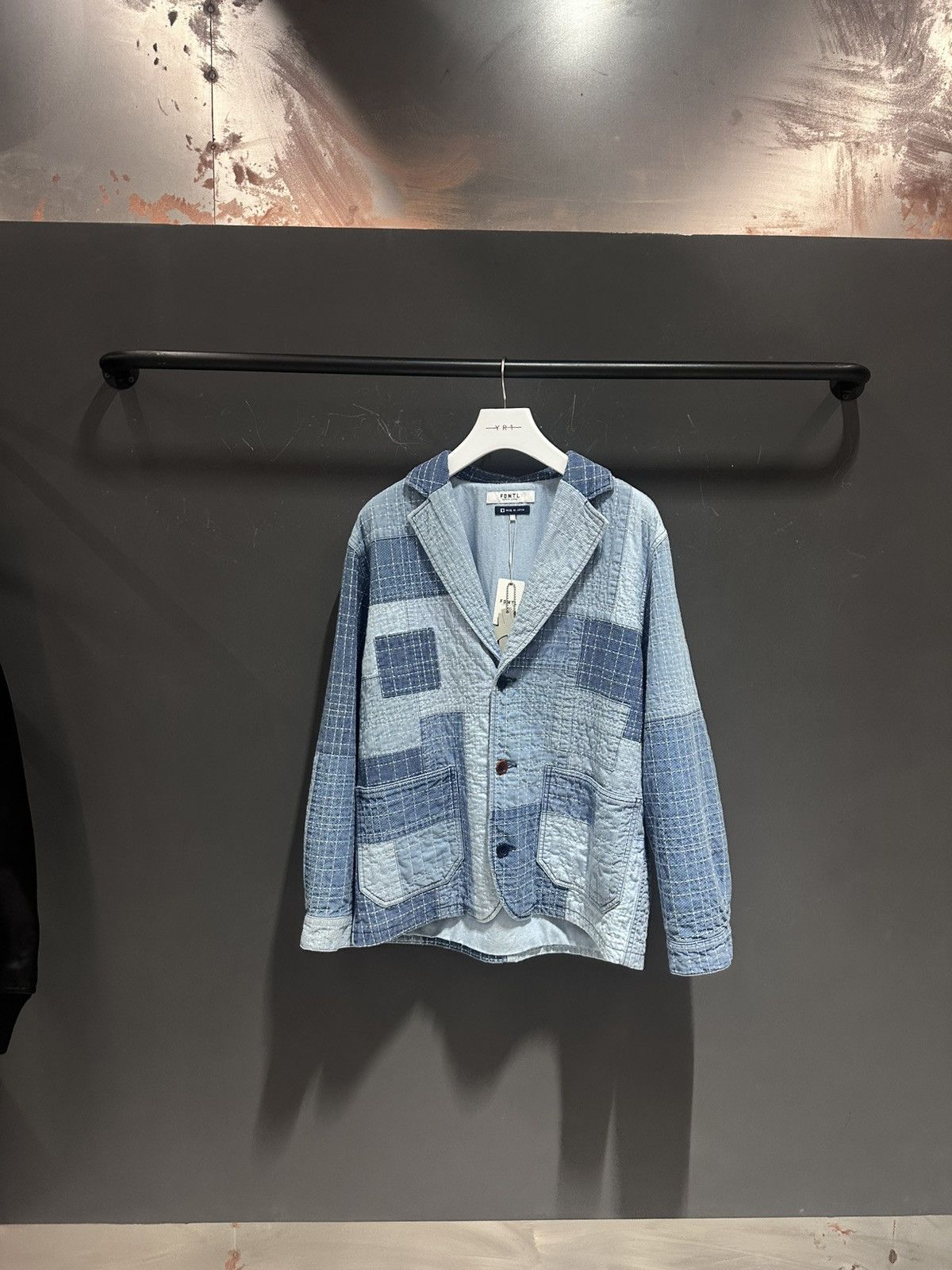 FDMTL Fdmtl Sashiko Lapel Jacket 7years wash Size 46R - 1 Thumbnail