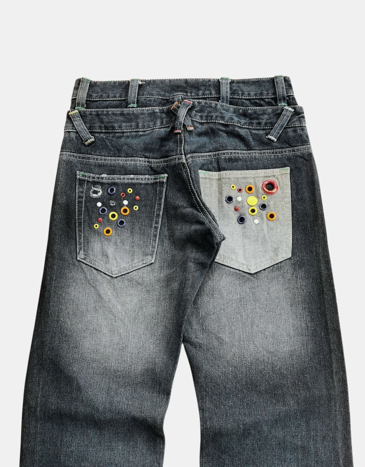 Kapital Distressed Black Denim Jeans Style Kapital Jeans Size US 30 / EU 46 - 3 Thumbnail