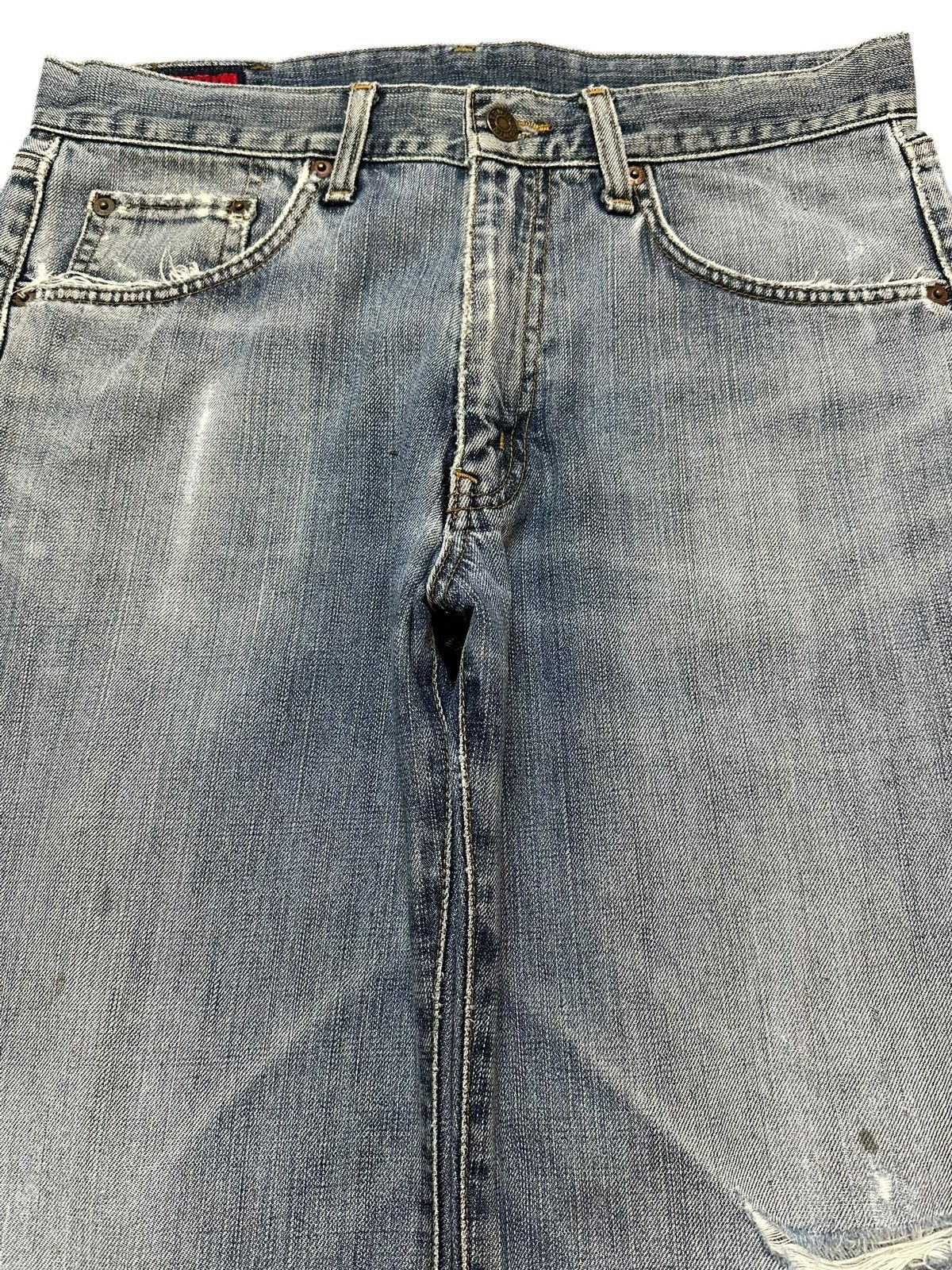 Edwin Vintage Edwin 503zz Faded Blue Wash Distress Loose Jeans Size US 32 / EU 48 - 3 Thumbnail