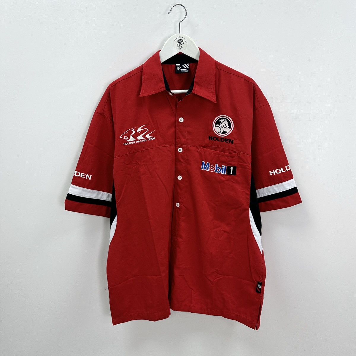 Vintage Vintage 90s Holden Racing Team Mobil 1 Formula one shirt y2k Size US XXL / EU 58 / 5 - 1 Thumbnail