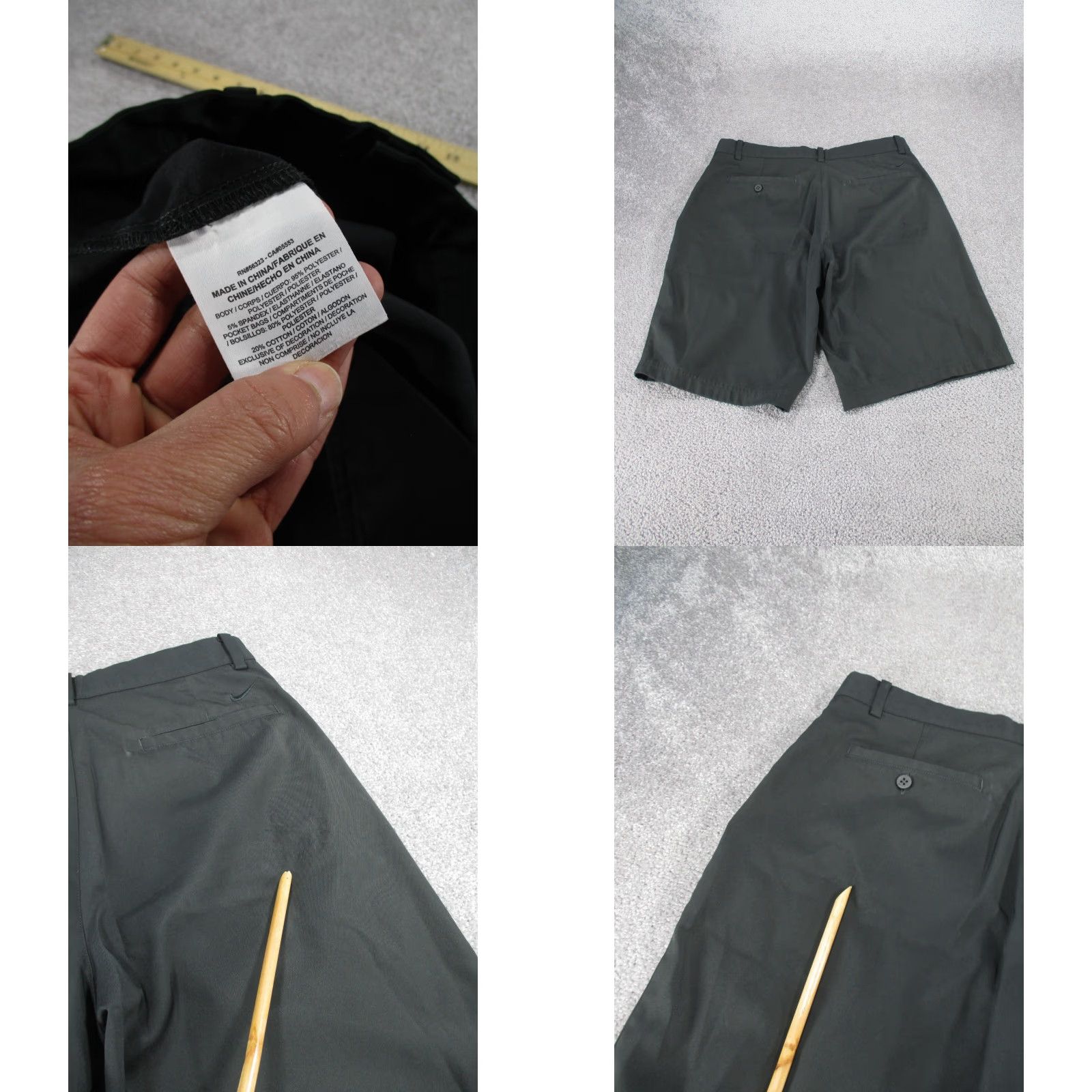 Nike Nike Golf Shorts Mens 32 Dri Fit Black Lightweight Chino Standard Fit Size US 32 / EU 48 - 8 Thumbnail