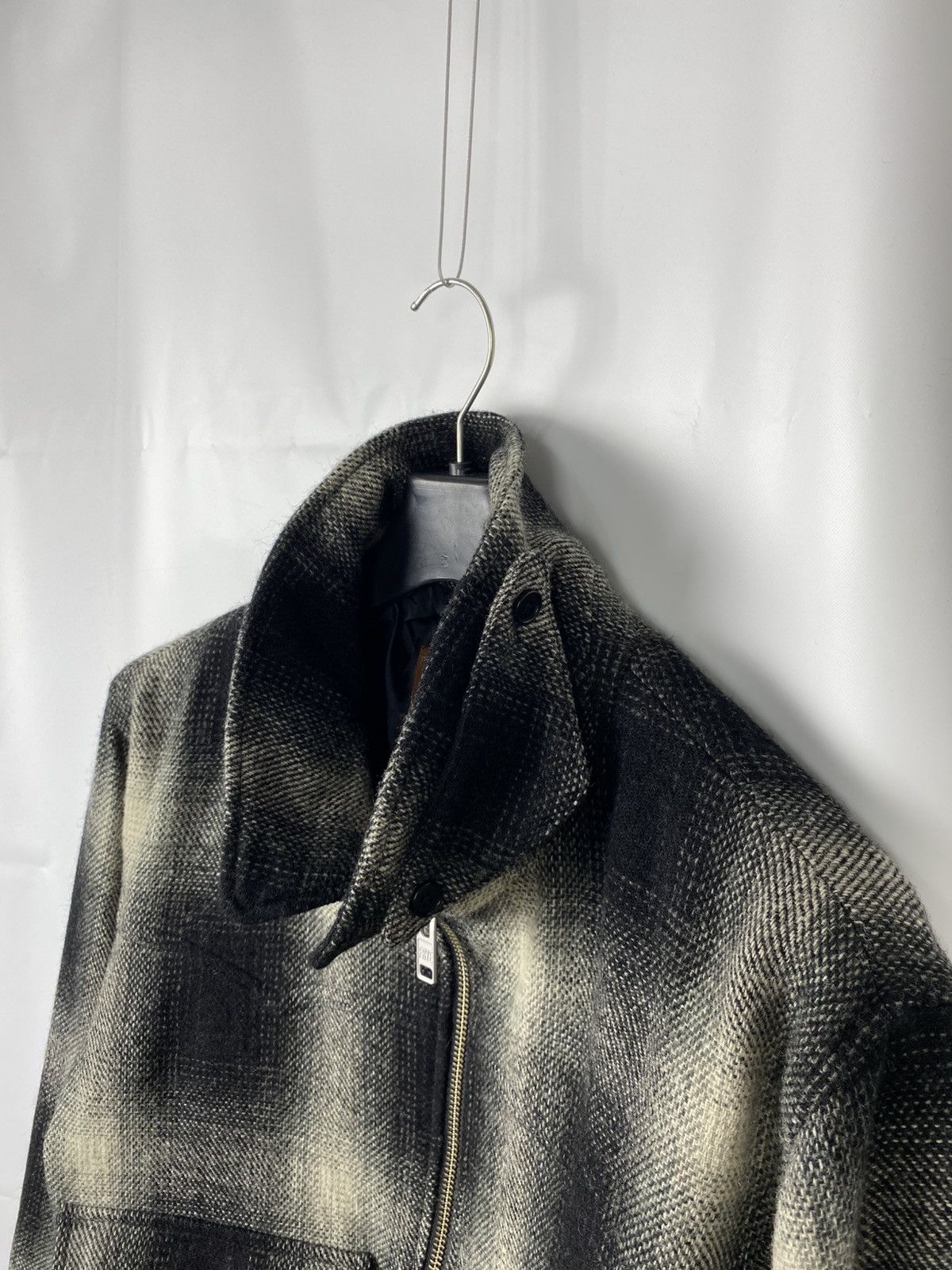 Frye Frye Dylan Shadow Plaid Wool Bomber Jacket size L Size US L / EU 52-54 / 3 - 4 Thumbnail