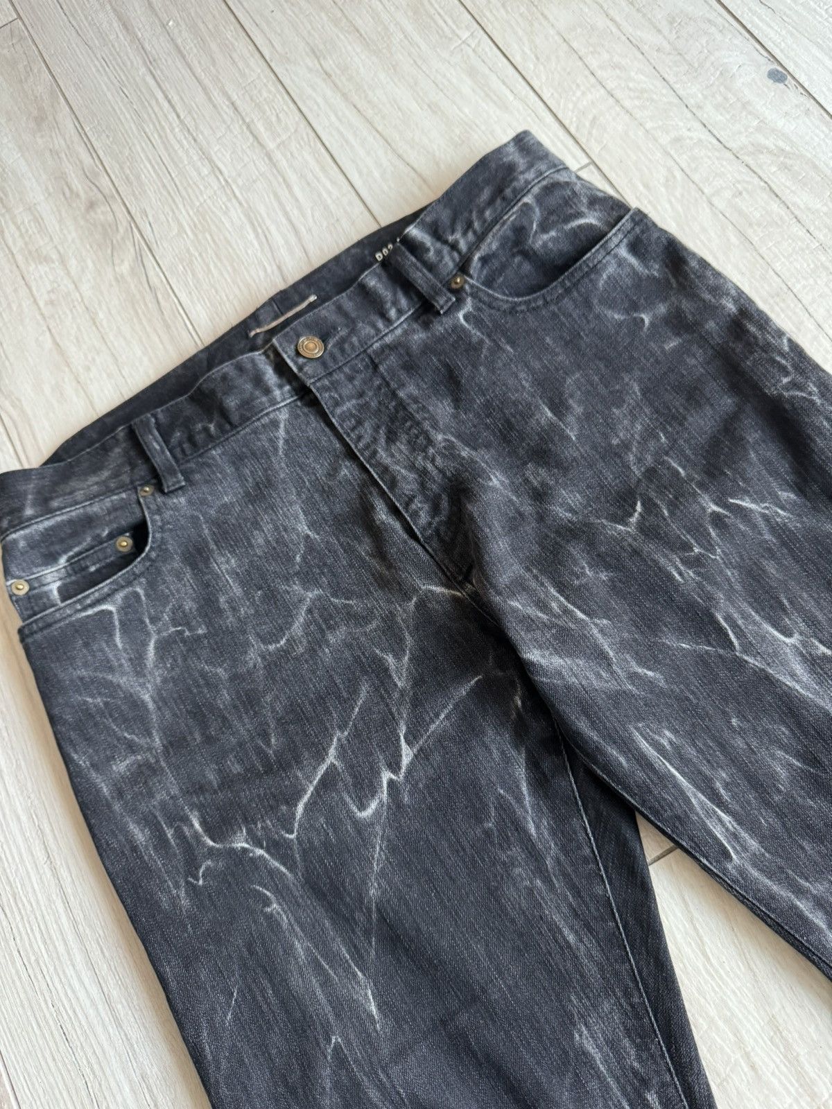 Saint Laurent Paris FW15 Saint Laurent Paris Hedi Slimane Era Marbled Denim Size US 34 / EU 50 - 4 Thumbnail