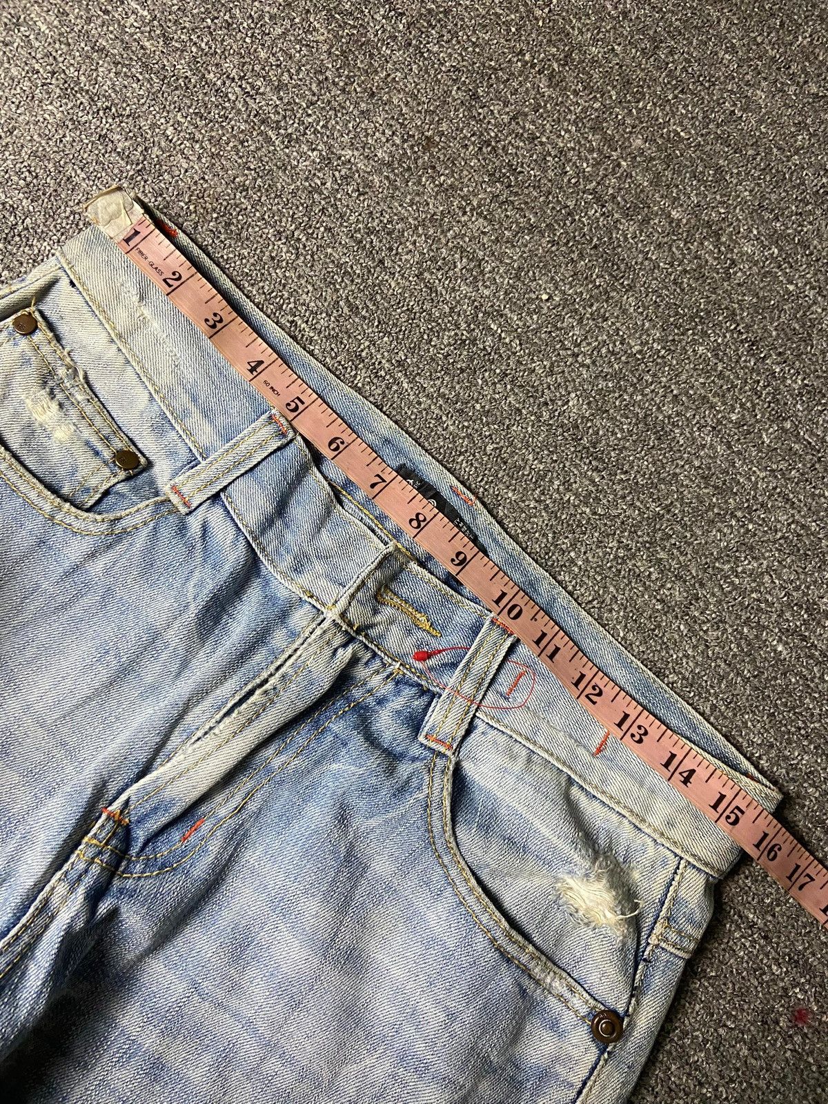 Japanese Brand ΣΒ9 STYLE BASIC Distressed Ripped Jeans (153) Size US 31 - 8 Thumbnail