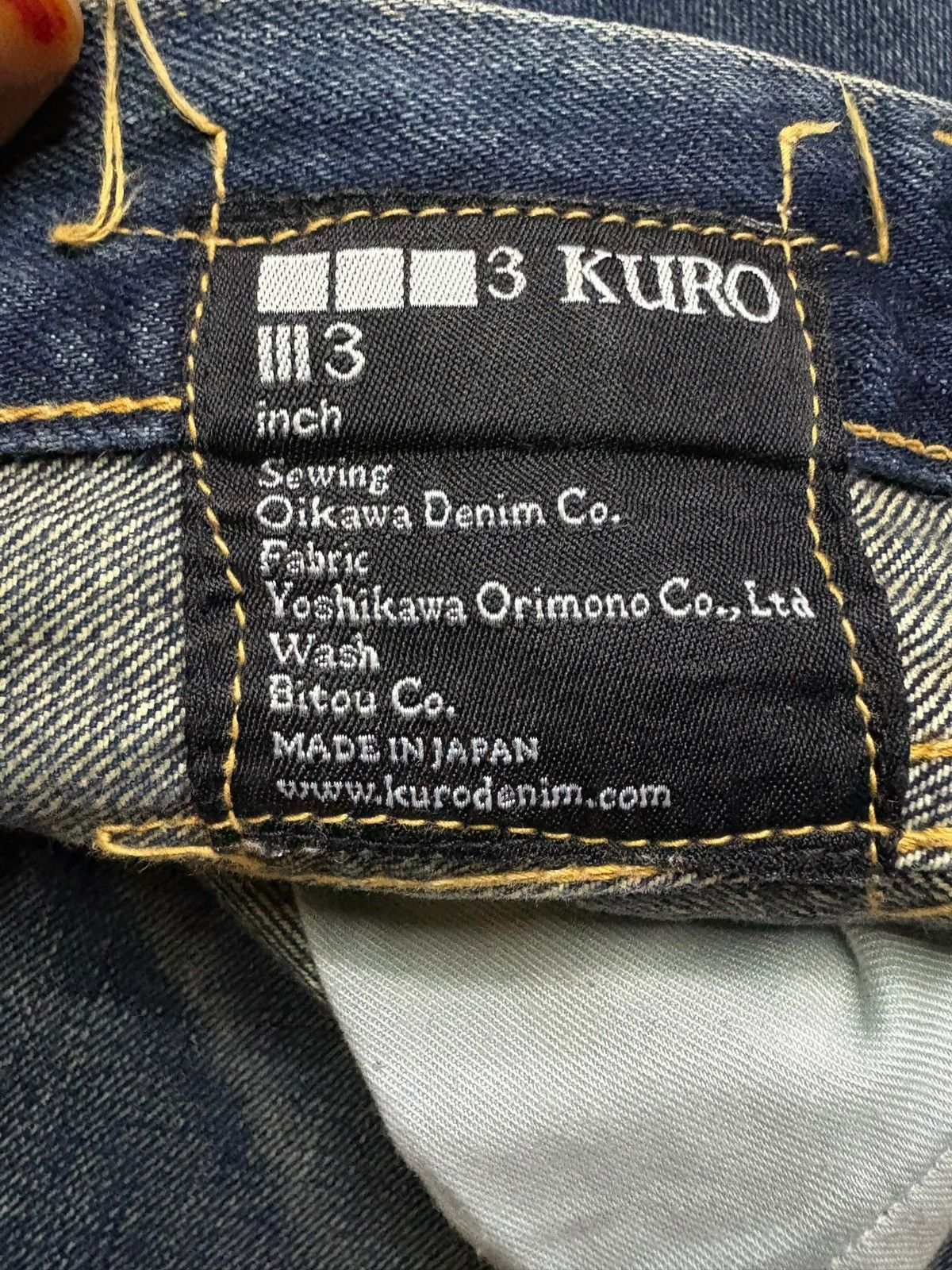 KURO Vintage Kuro Selvedge Thunder Wash Patched Loose Jeans Size US 32 / EU 48 - 10 Thumbnail