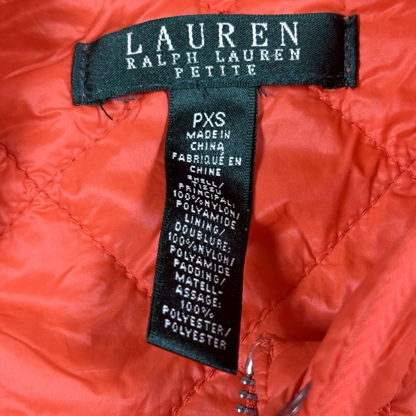 Ralph Lauren Lauren Ralph Lauren Quilted Vest Womens PXS Orange 4 Pocket Cargo Vest Women PXS Orange Quilted Nylon Pockets Petite Size XS / US 0-2 / IT 36-38 - 6 Thumbnail