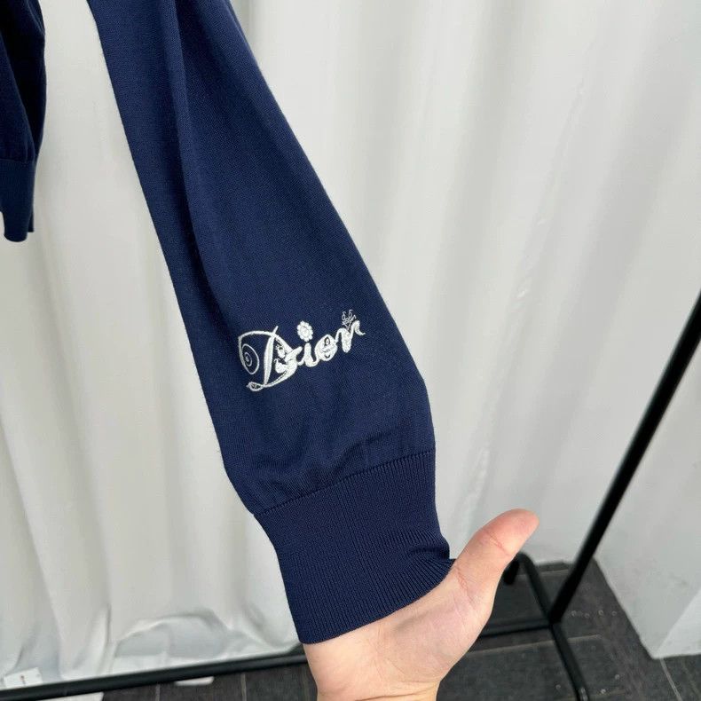 Dior Dior Co-branded old flower embroidered wool sweater Size US M / EU 48-50 / 2 - 4 Thumbnail