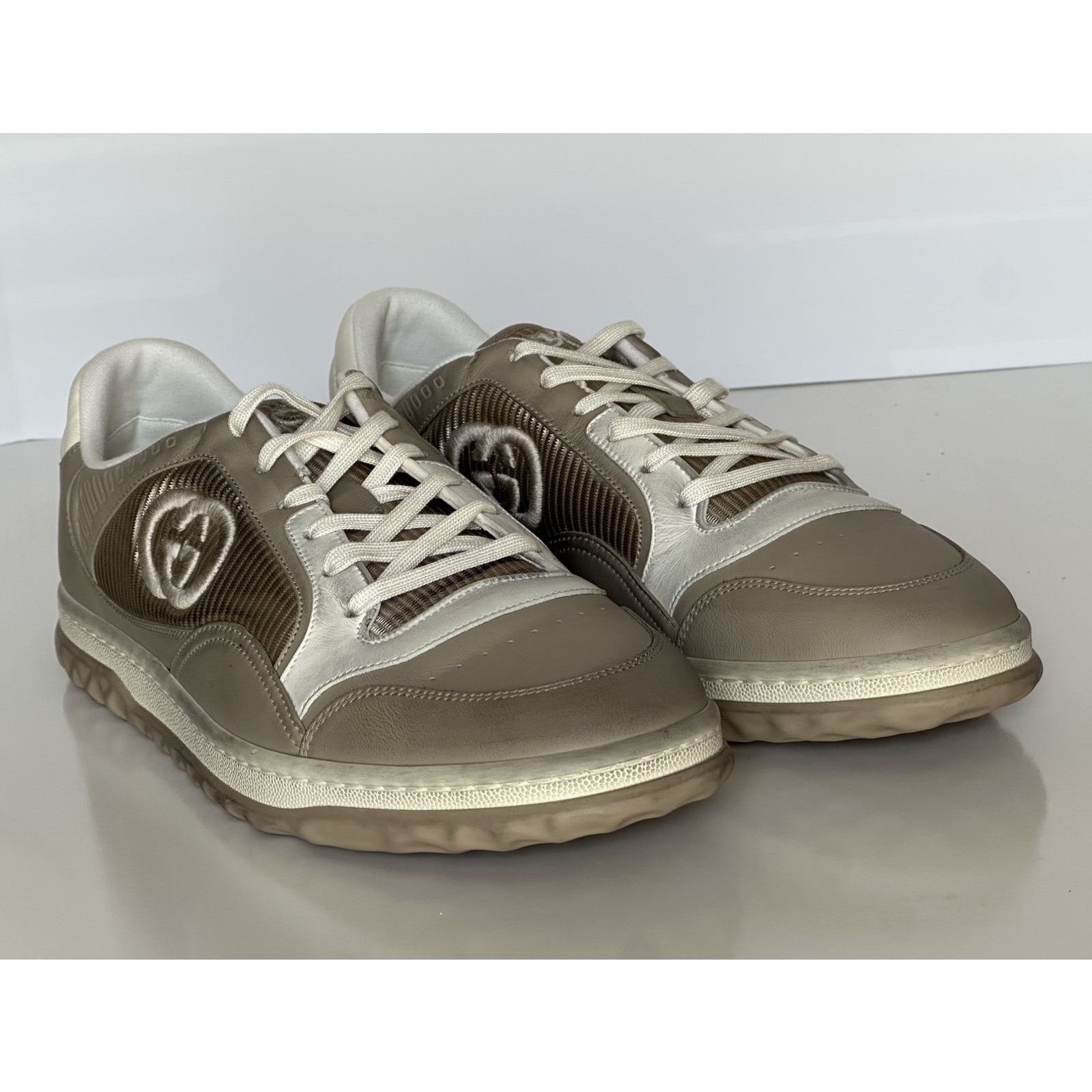 Gucci Gucci Dali Soft Gray/White Leather Sneakers 12.5 US 778301 Size US 12.5 / EU 45-46 - 1 Thumbnail