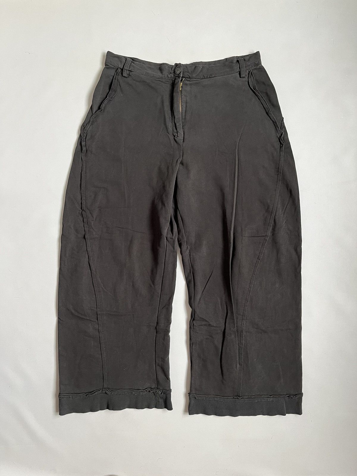 Black Label × Rundholz × Yohji Yamamoto RUNDHOLZ Black Label Unisex Distressed Wide Leg Trousers Size 36" / US 14 / IT 50 - 1 Thumbnail