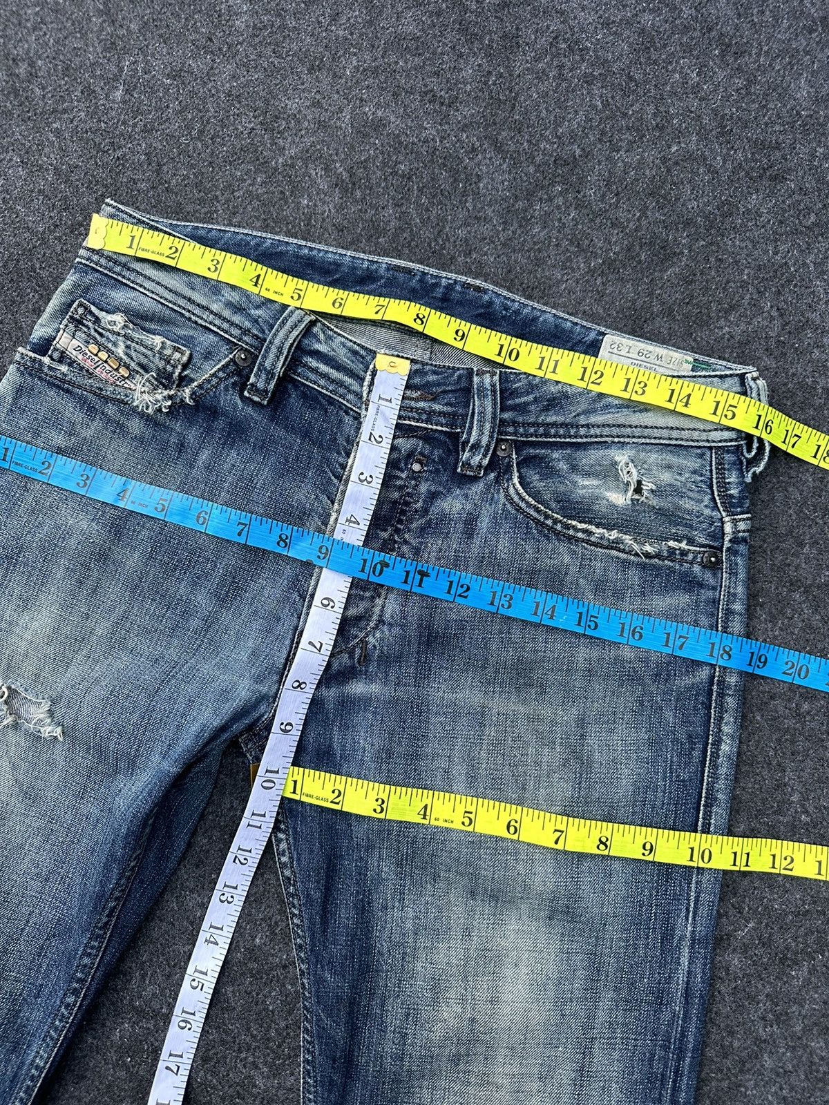 Diesel Vintage Diesel Italy Safado Distressed Denim 29x30 D6 Size US 29 - 5 Thumbnail