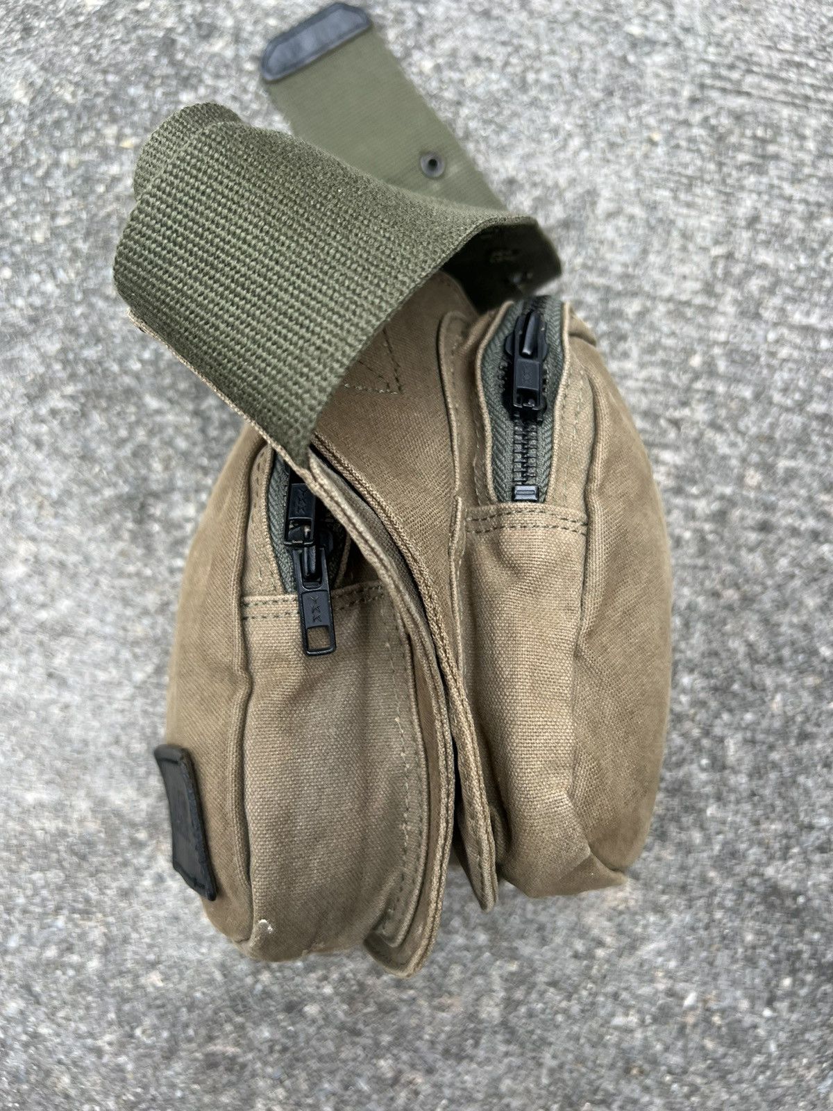 Lad Musician Vintage Lad Musician Faded Olive Green Military Chest Bag Size ONE SIZE - 21 Thumbnail