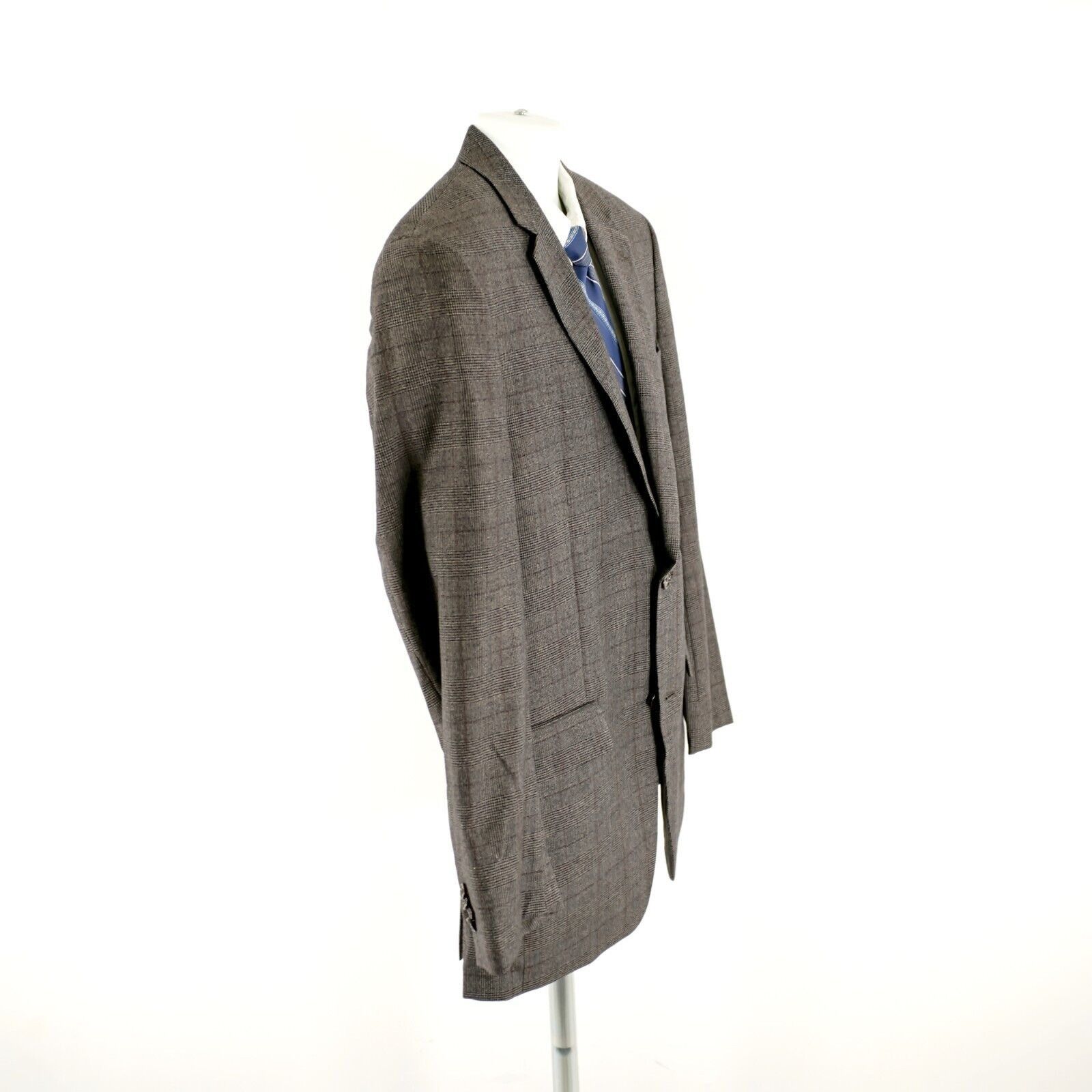 Michael Kors Michael Kors Wool Brown Glen Plaid Windowpane 2 Button Sport Size 40L - 8 Thumbnail