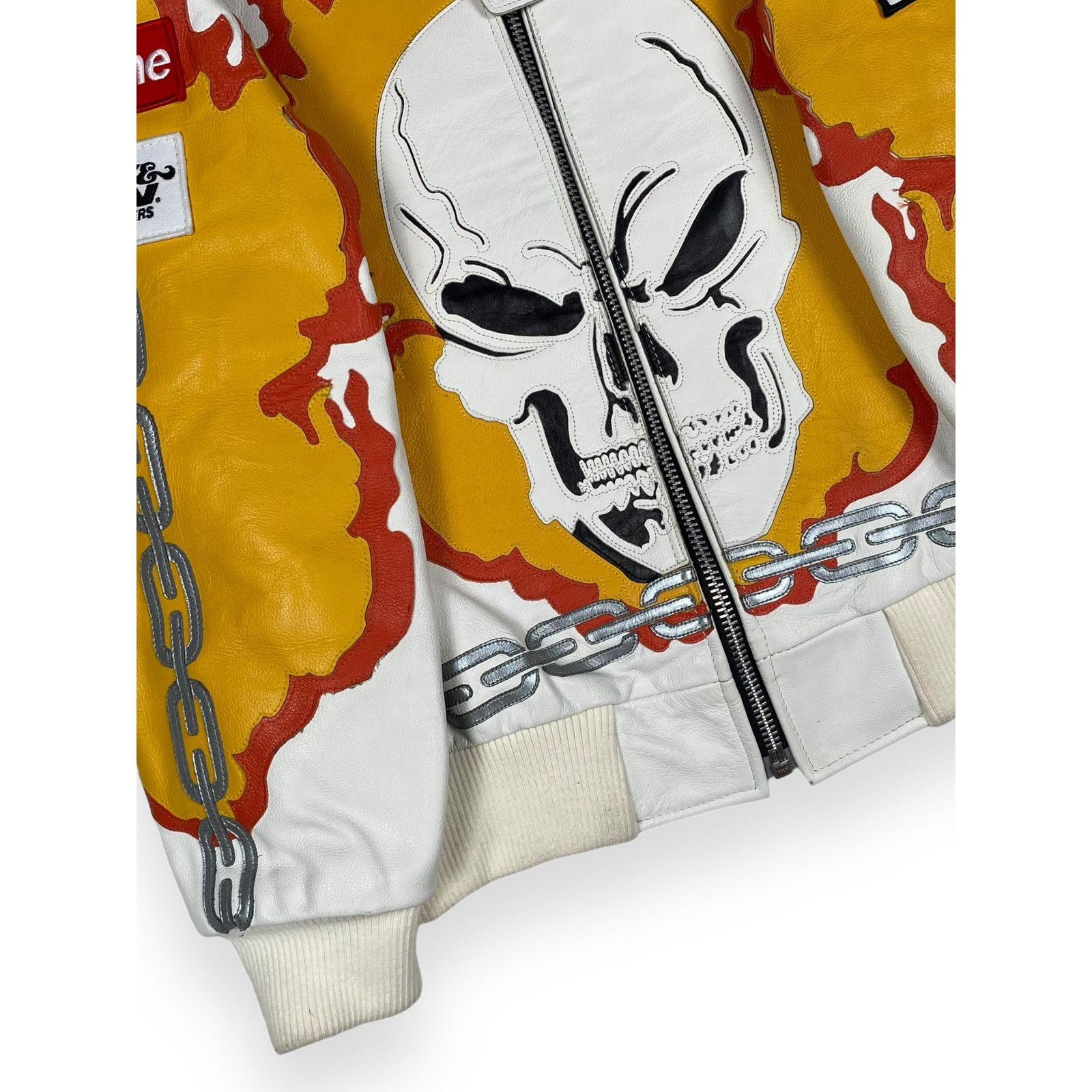Supreme 2019 Supreme Vanson Leather Ghost Rider Jacket Size US S / EU 44-46 / 1 - 4 Thumbnail